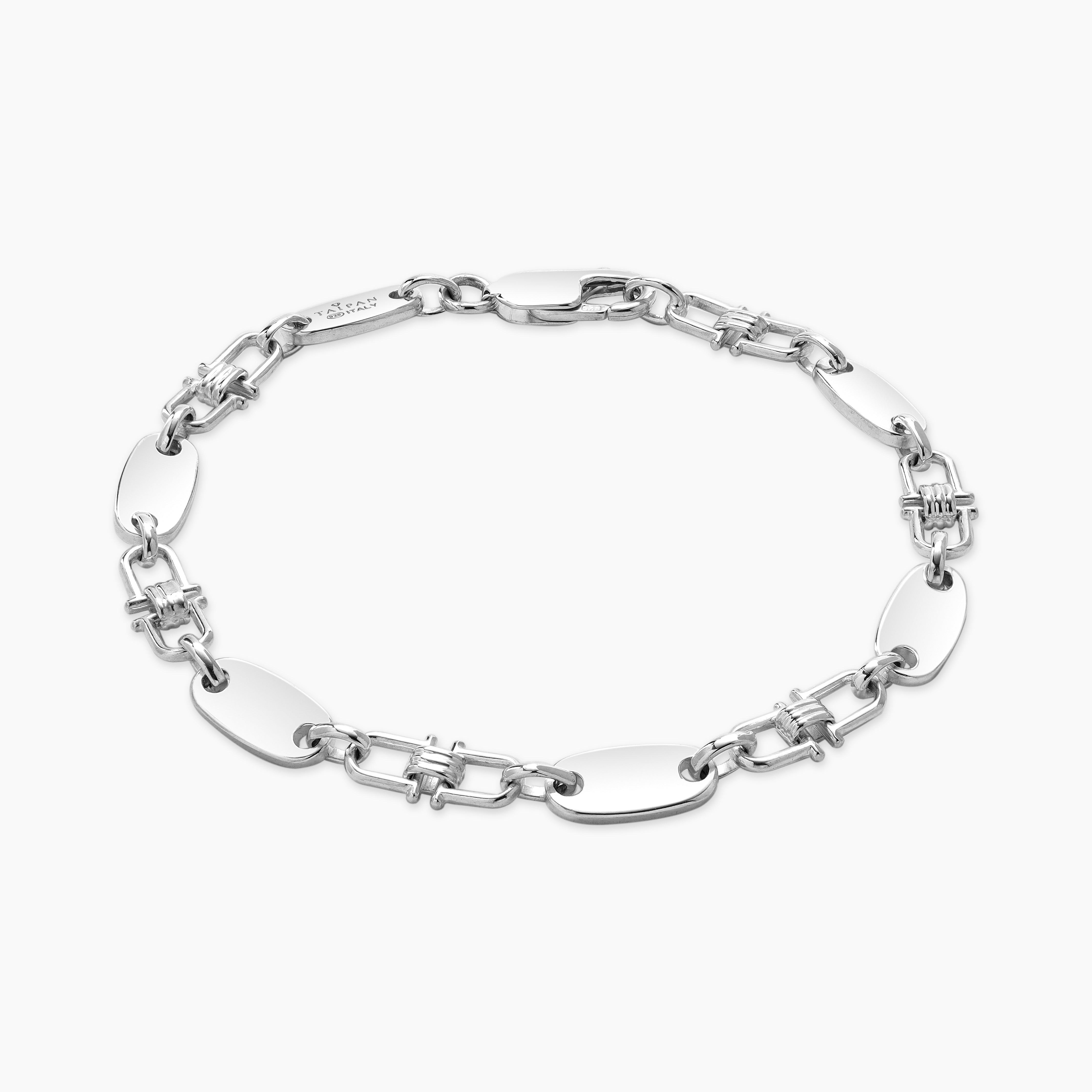 Plattenkette Armband 6mm - 925 Silber - Taipan Schmuck