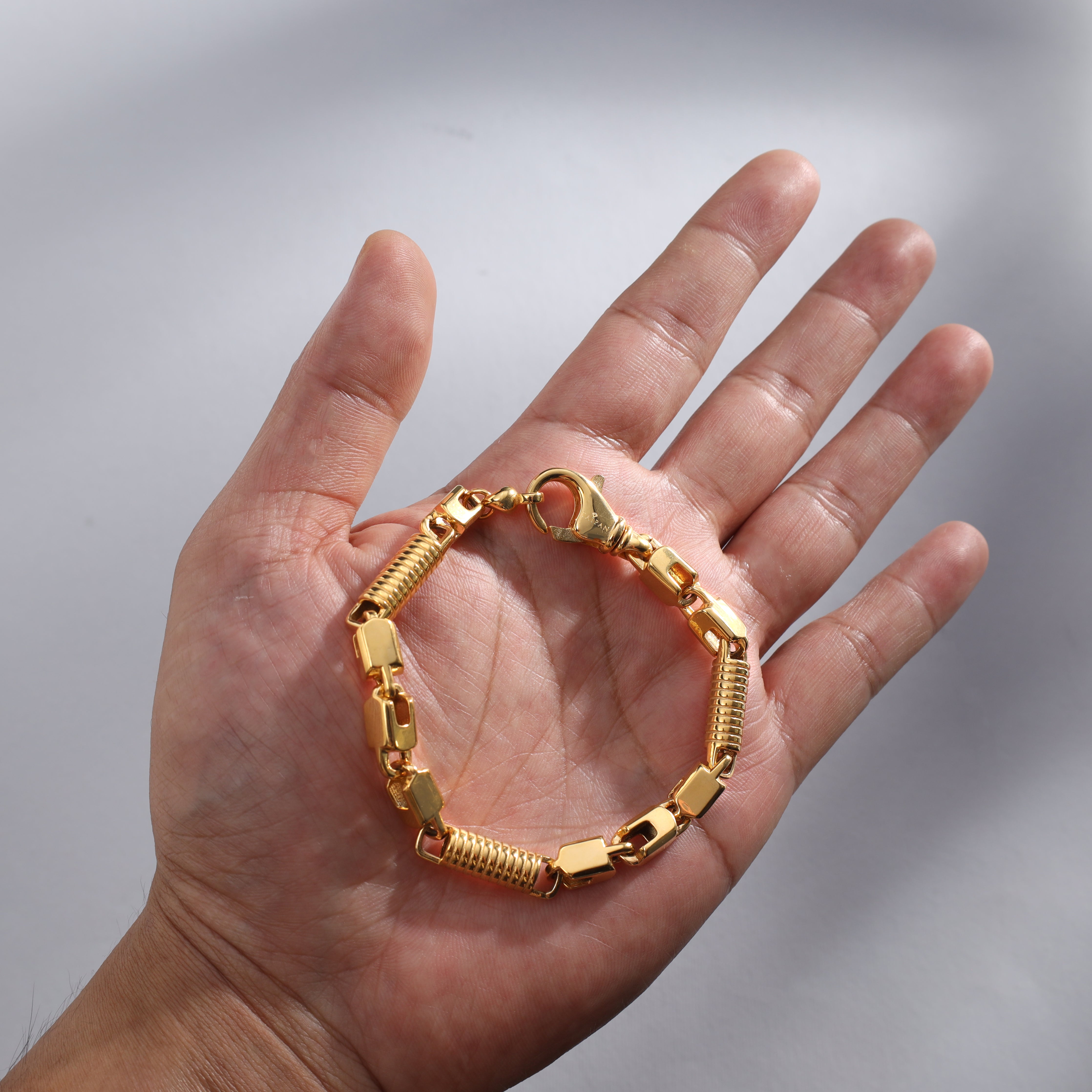 Montecarlo Kette Armband 6mm breit aus Edelstahl 18K Vergoldet - Taipan Schmuck