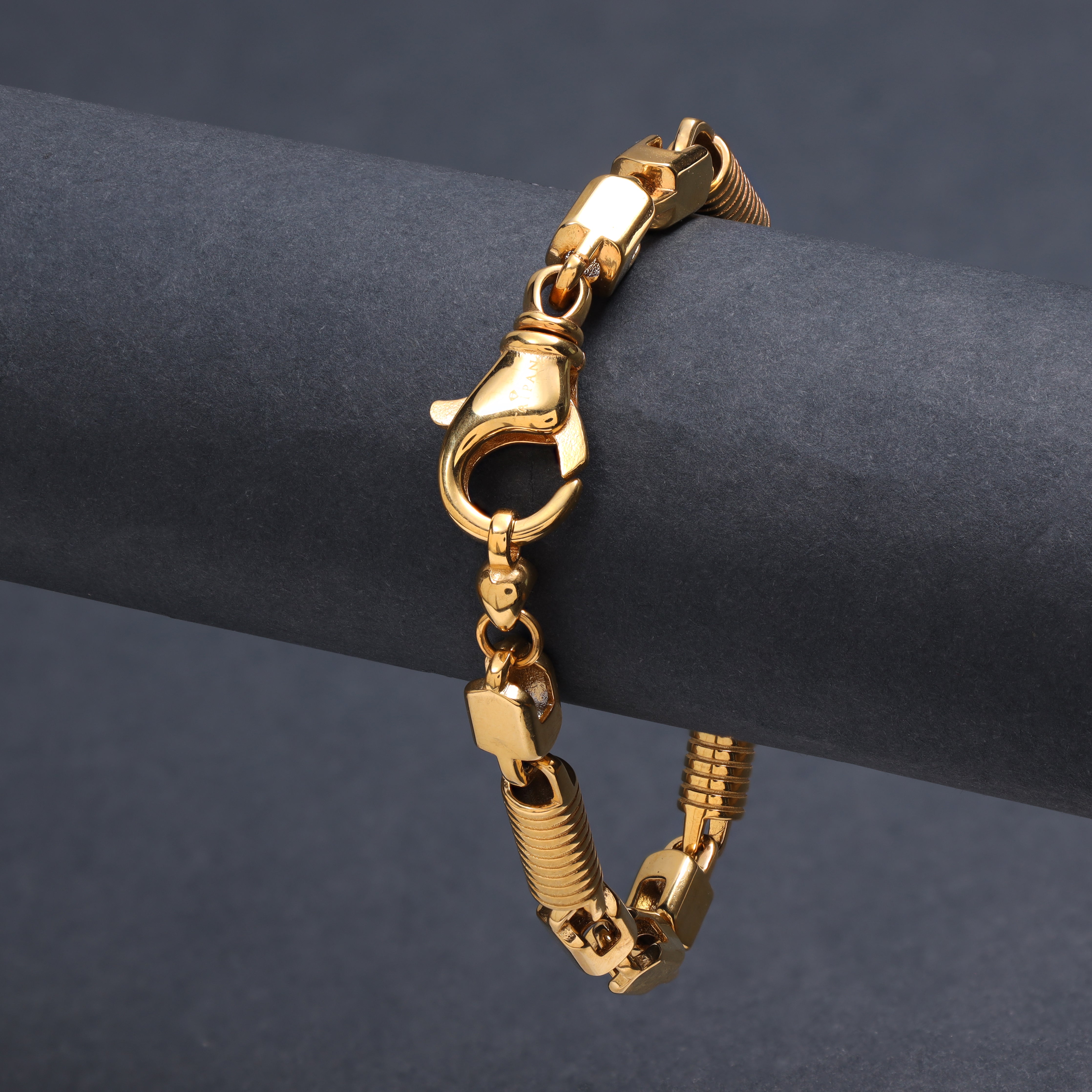 Montecarlo Kette Armband 6mm breit aus Edelstahl 18K Vergoldet - Taipan Schmuck