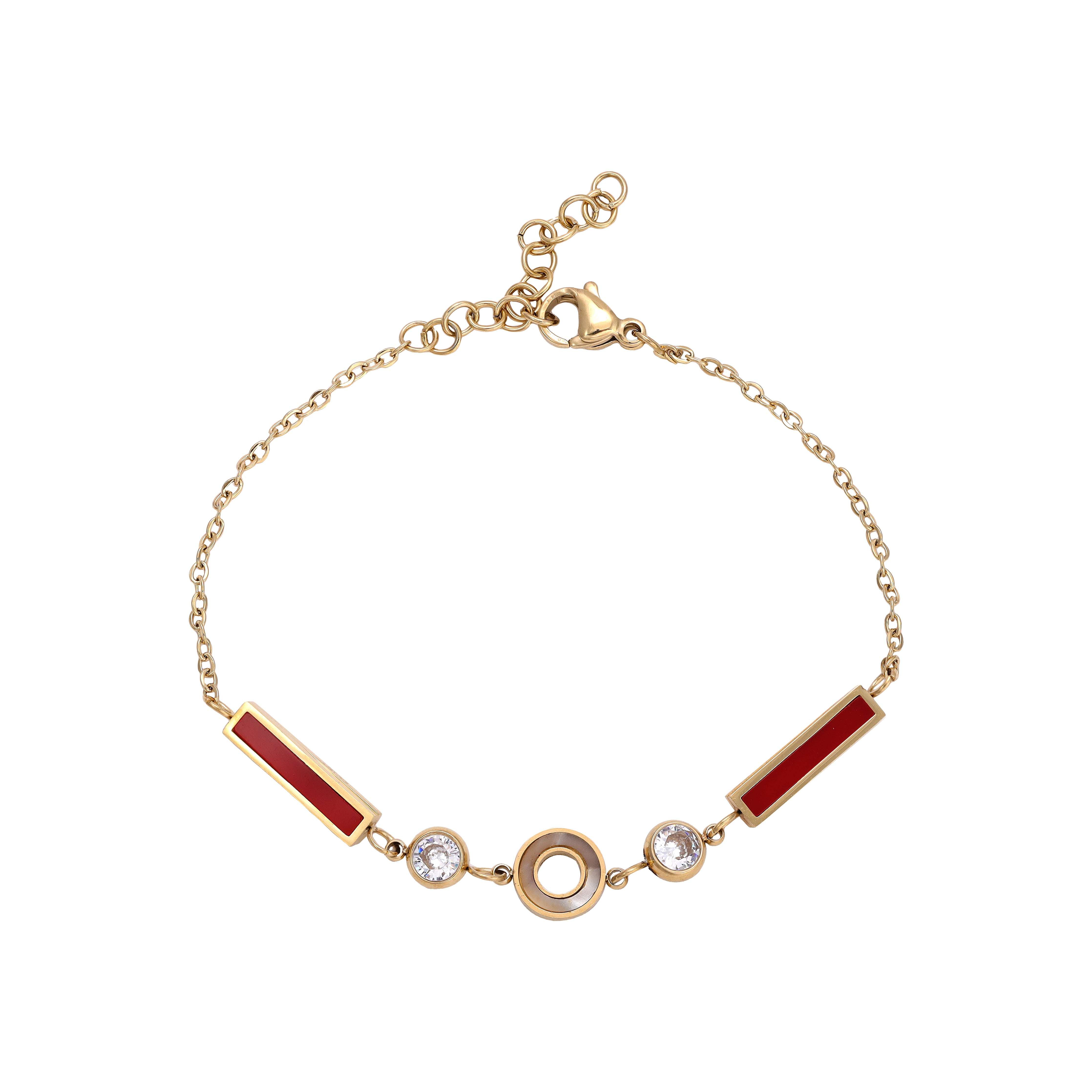 Damen Ankerkette Armband aus Edelstahl 18K Vergoldet - Taipan Schmuck