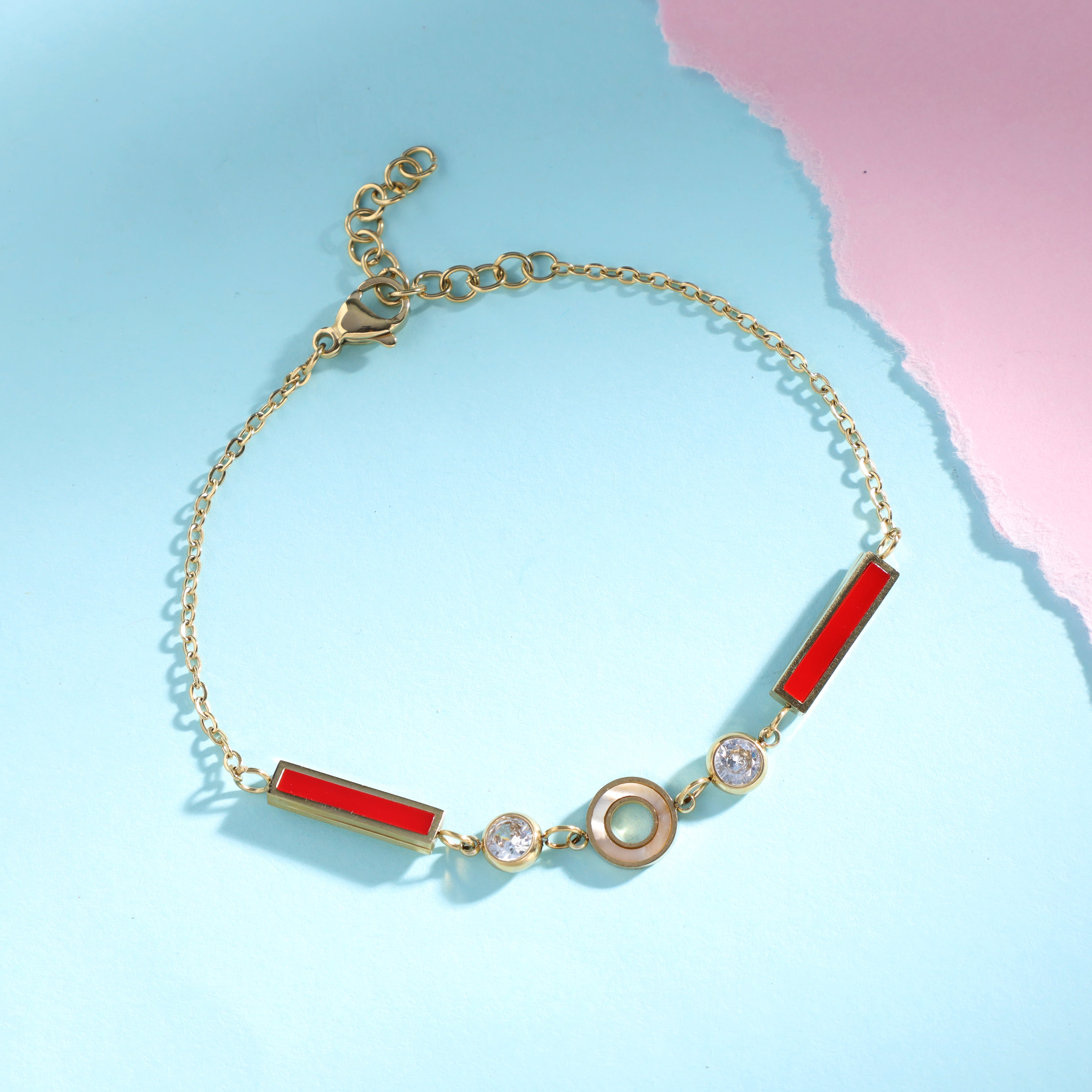 Damen Ankerkette Armband aus Edelstahl 18K Vergoldet - Taipan Schmuck