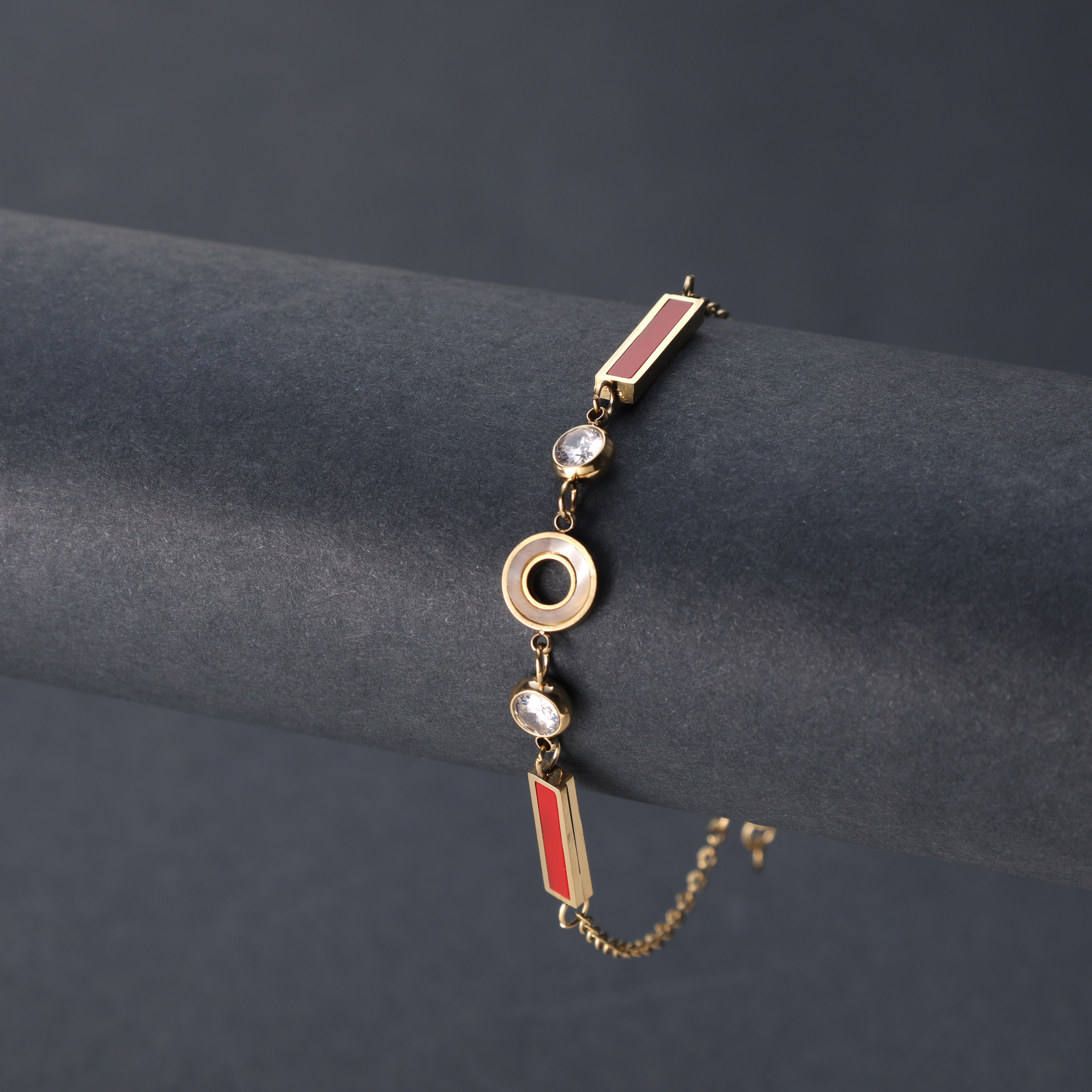 Damen Ankerkette Armband aus Edelstahl 18K Vergoldet - Taipan Schmuck