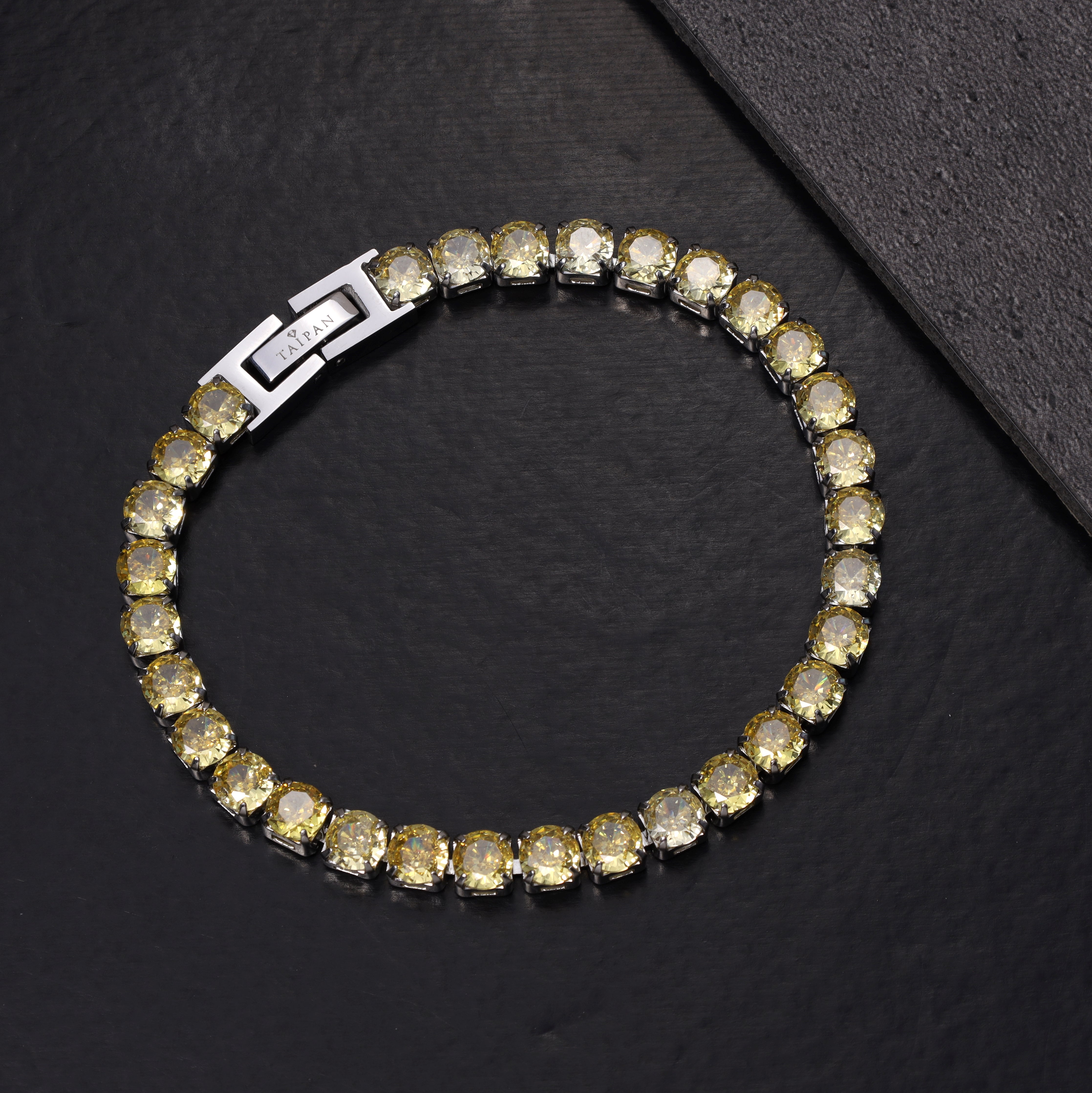 5mm Tennis Chain Armband Gold / Gelb aus Edelstahl VVS - Taipan Schmuck