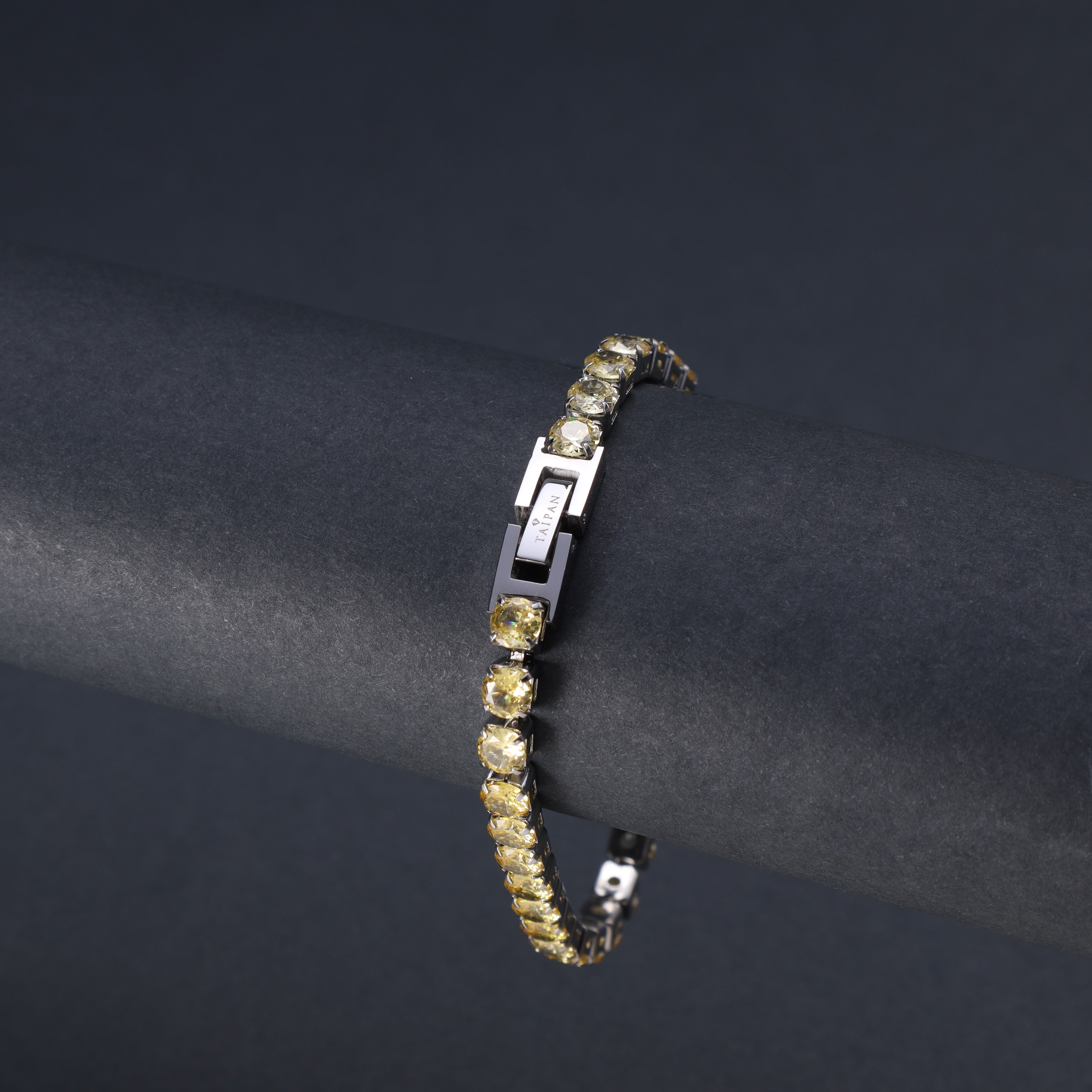 5mm Tennis Chain Armband Gold / Gelb aus Edelstahl VVS - Taipan Schmuck