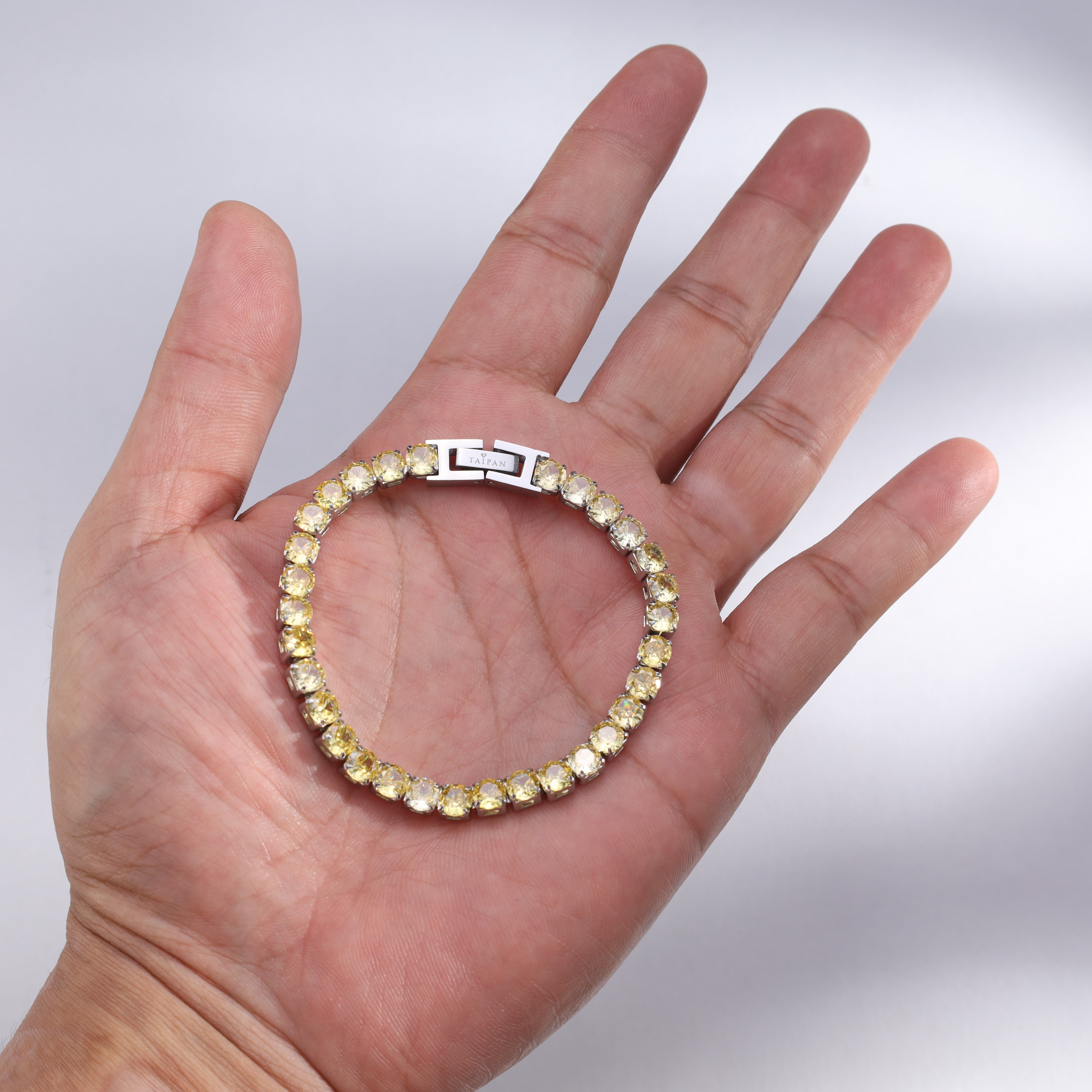 5mm Tennis Chain Armband Gold / Gelb aus Edelstahl VVS - Taipan Schmuck