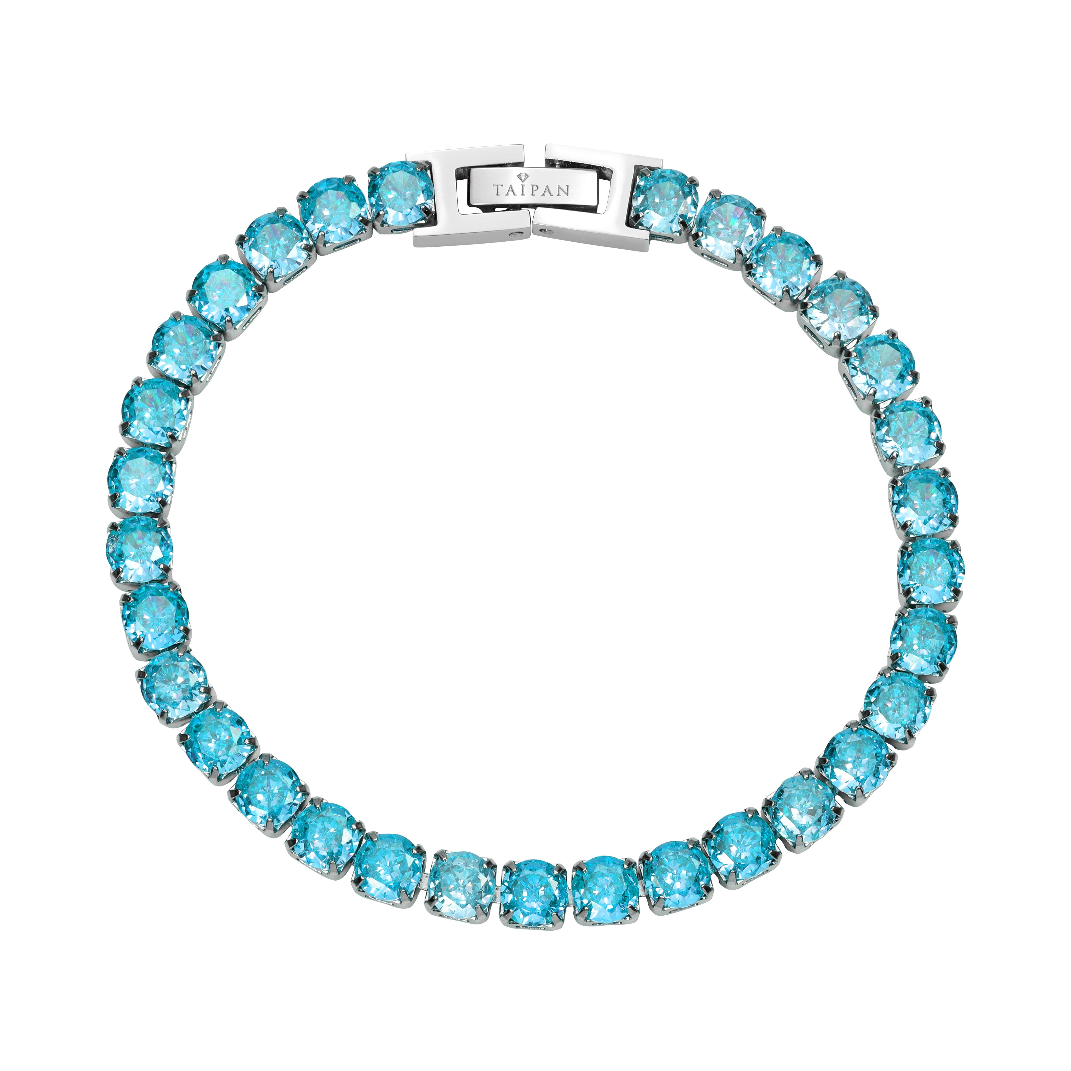 5mm Tennis Chain Armband Antarktisblau aus Edelstahl VVS - Taipan Schmuck