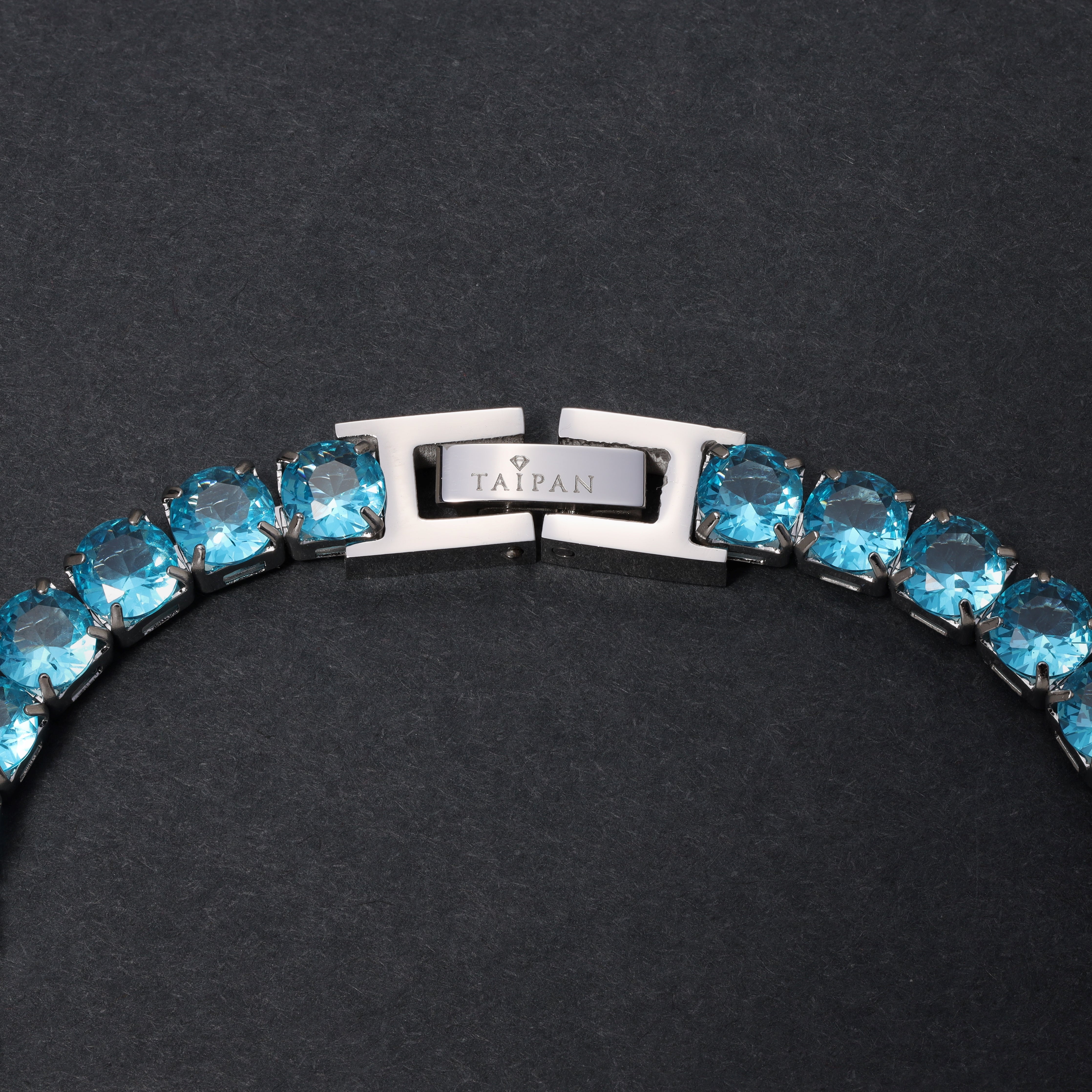 5mm Tennis Chain Armband Antarktisblau aus Edelstahl VVS - Taipan Schmuck
