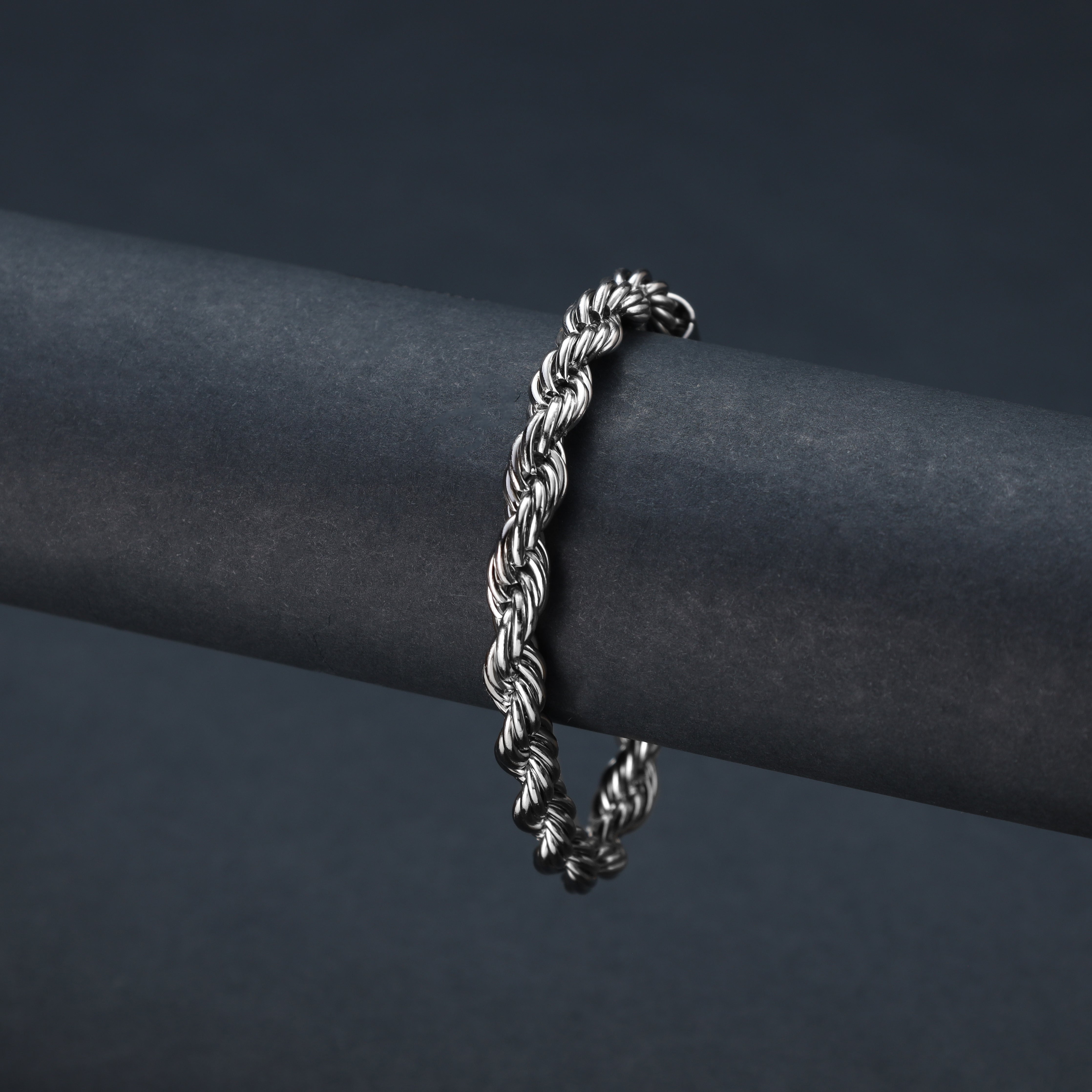 7mm Rope Chain Kordelkette Armband aus Edelstahl - Taipan Schmuck