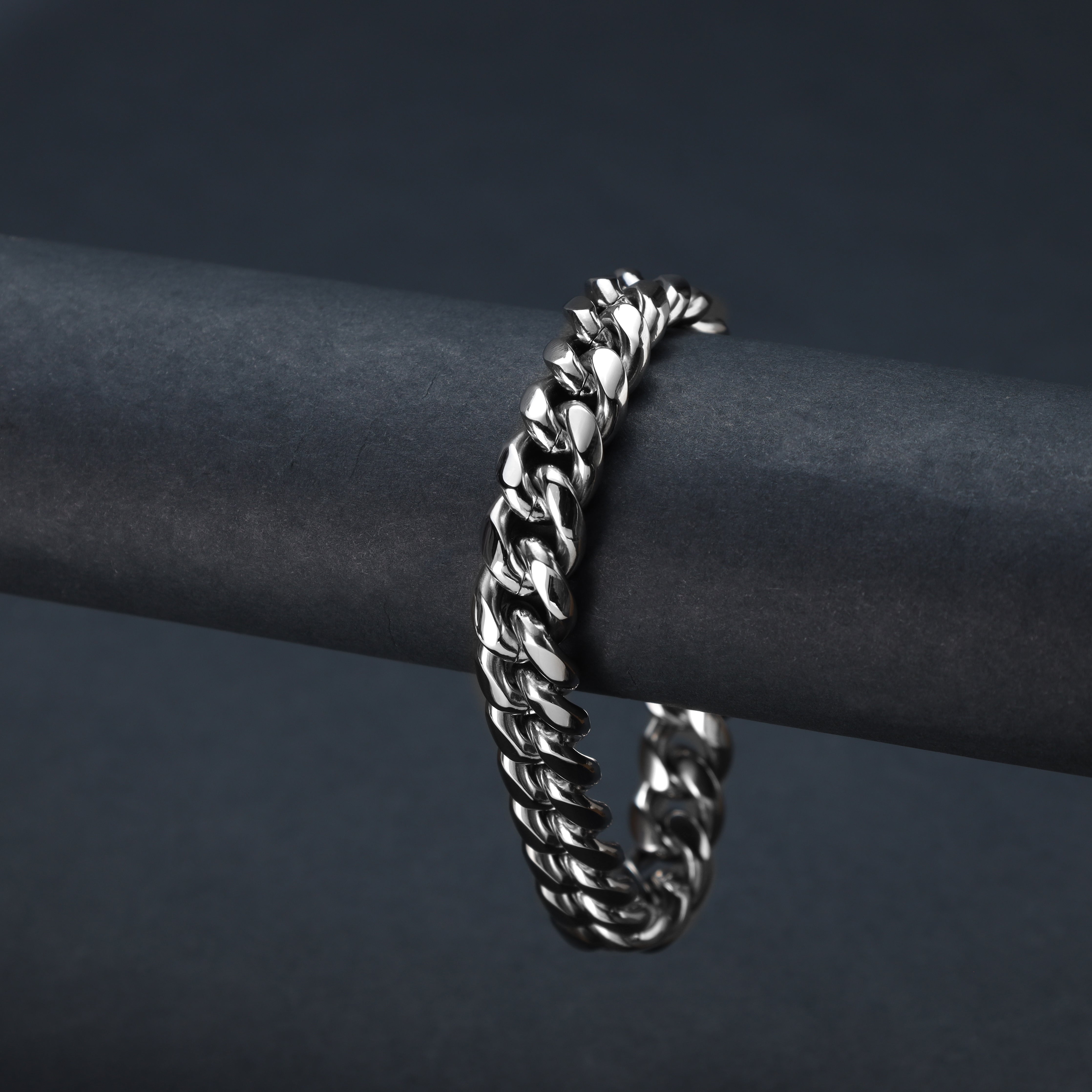 12mm Miami Cuban Link Armband aus Edelstahl