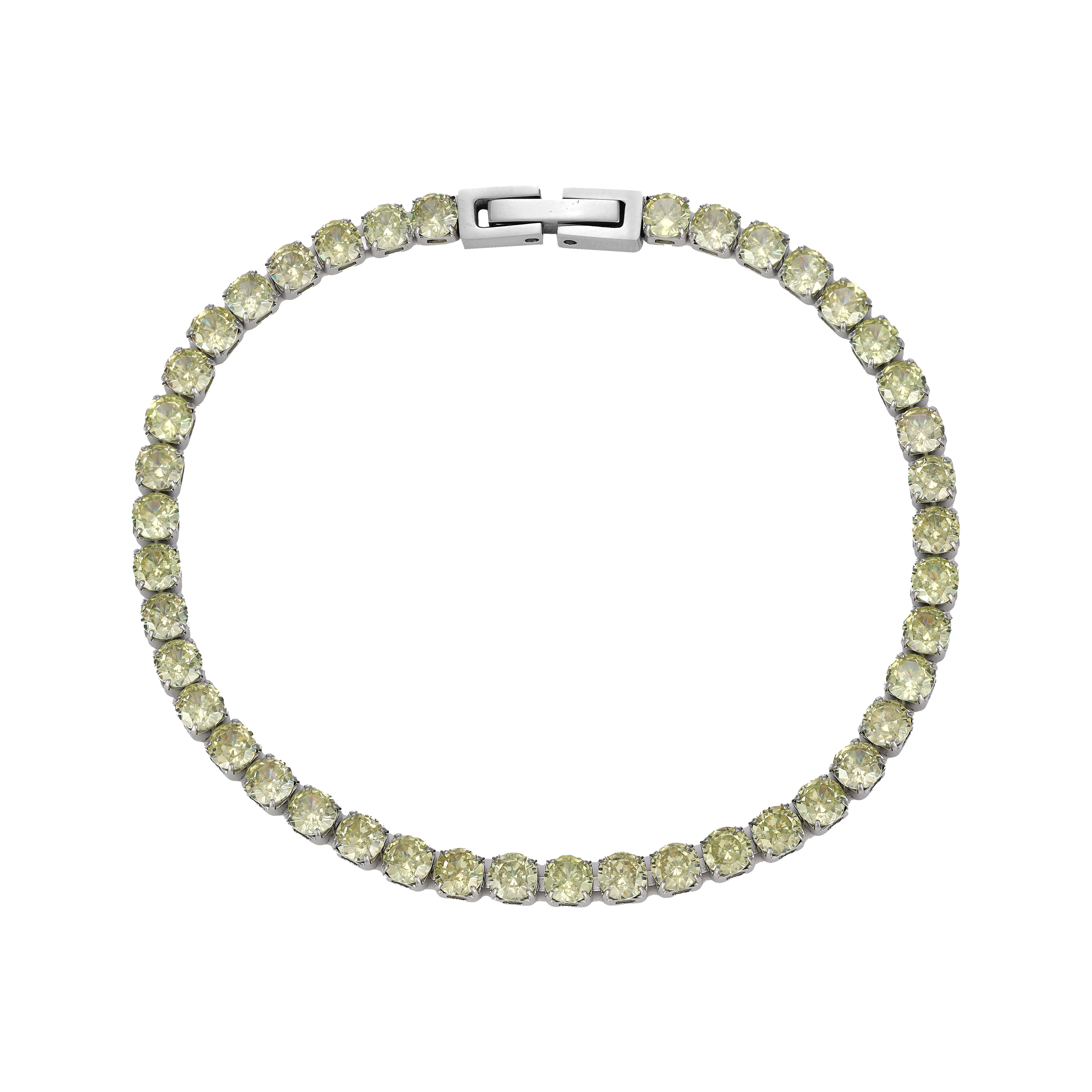4mm Tennis Chain grün Armband aus Edelstahl - Taipan Schmuck
