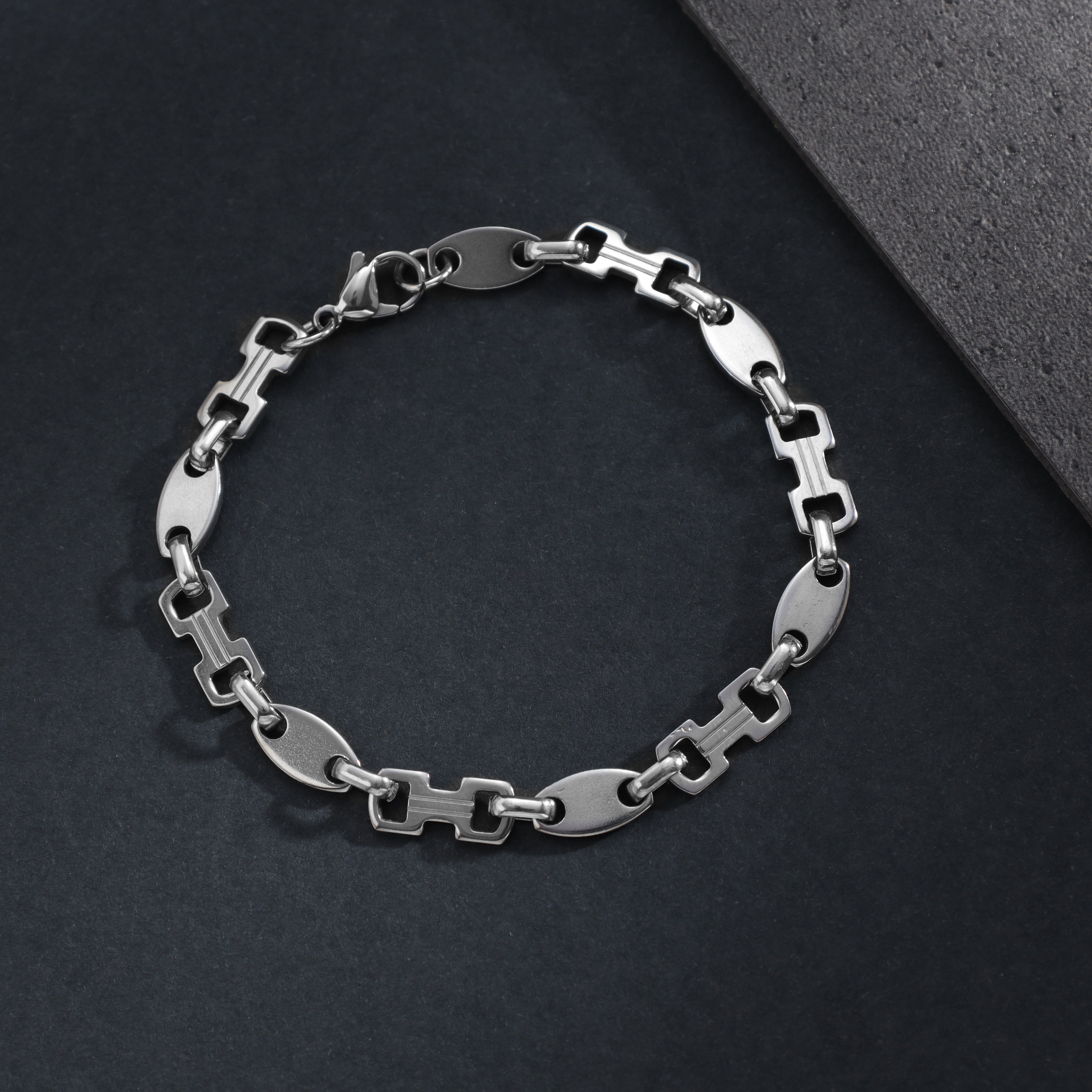 6mm Plattenkette Armband aus Edelstahl - Taipan Schmuck