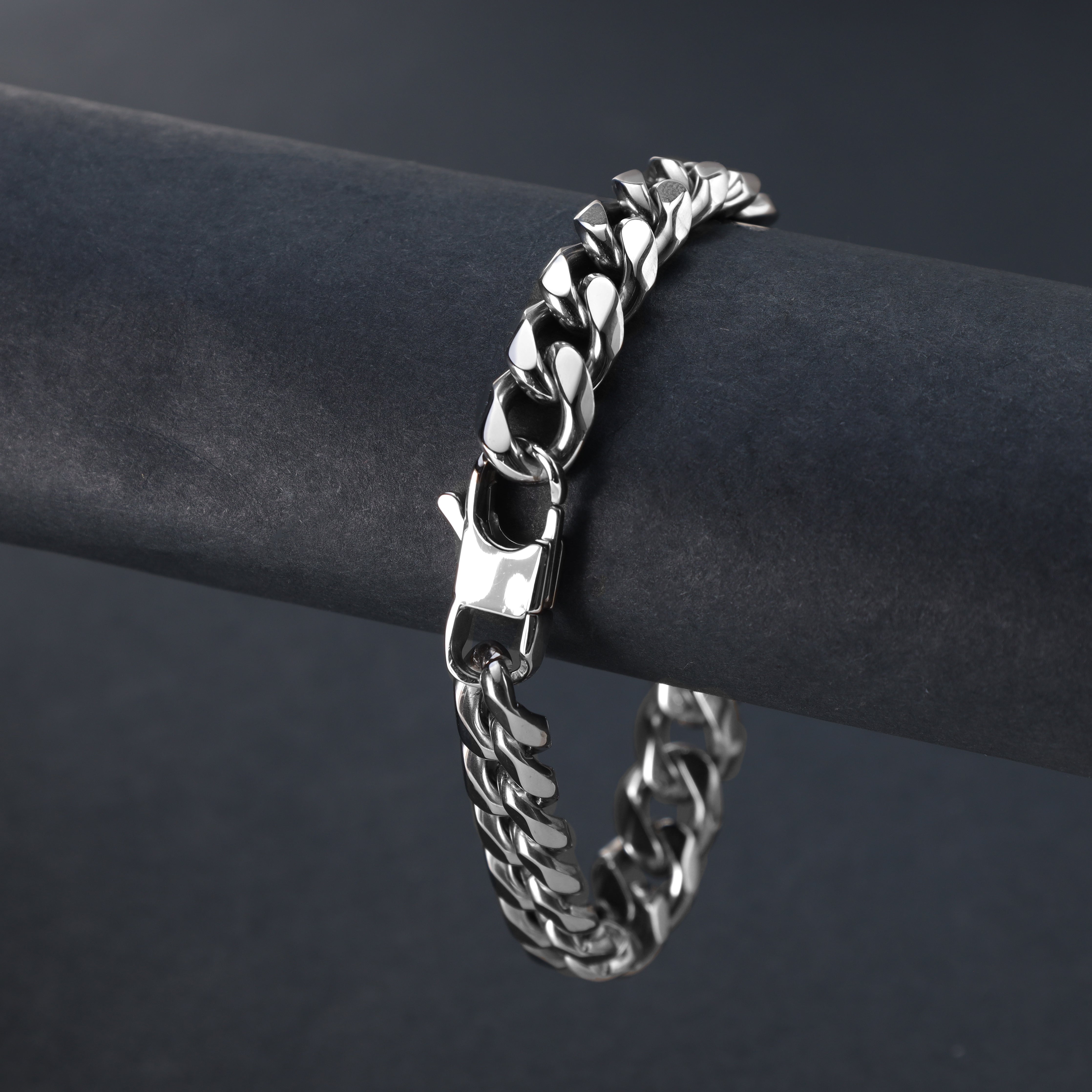 10mm Cuban Link Armband 21cm aus Edelstahl - Taipan Schmuck