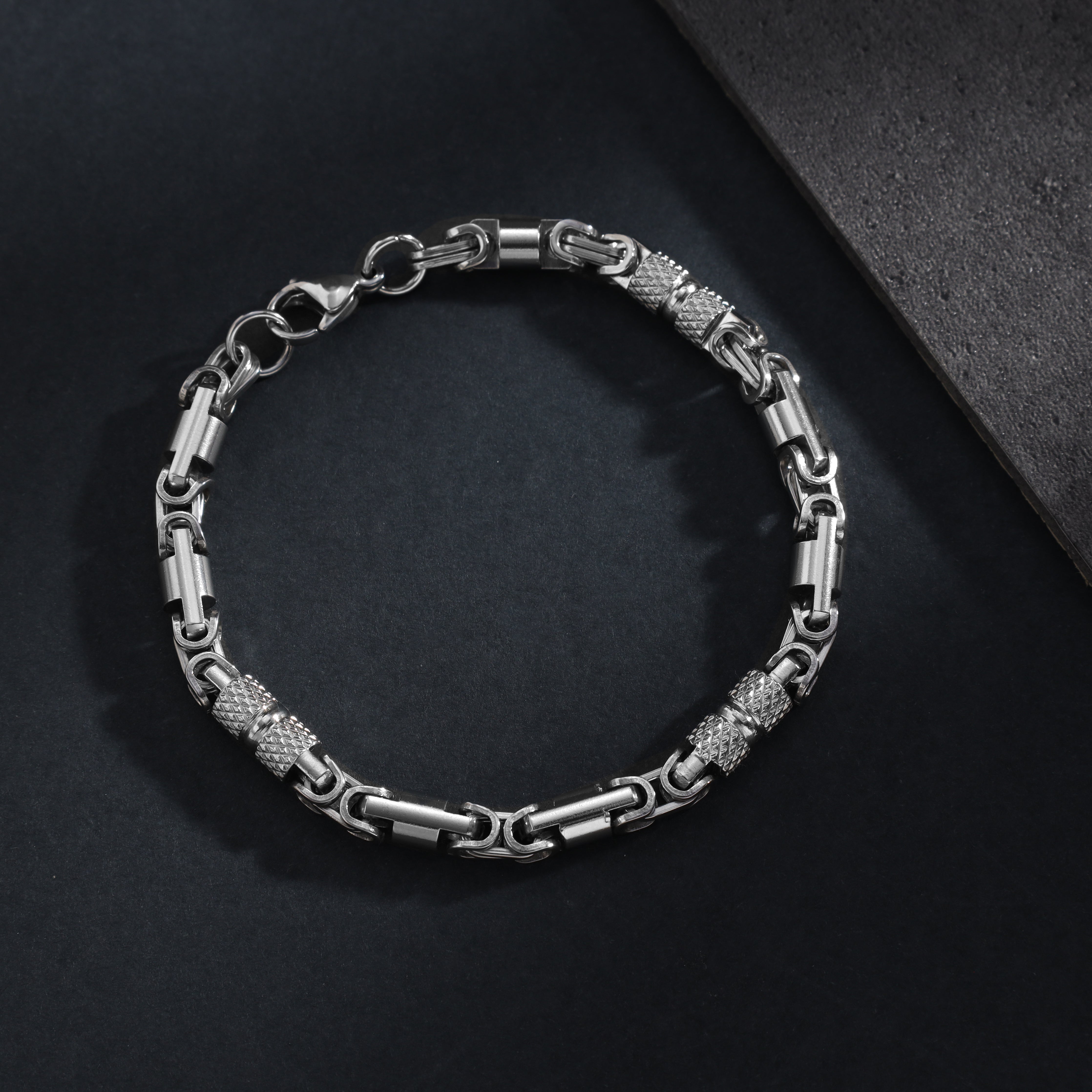 MonteCarlo bracelet 6mm wide 22cm made of stainless steel