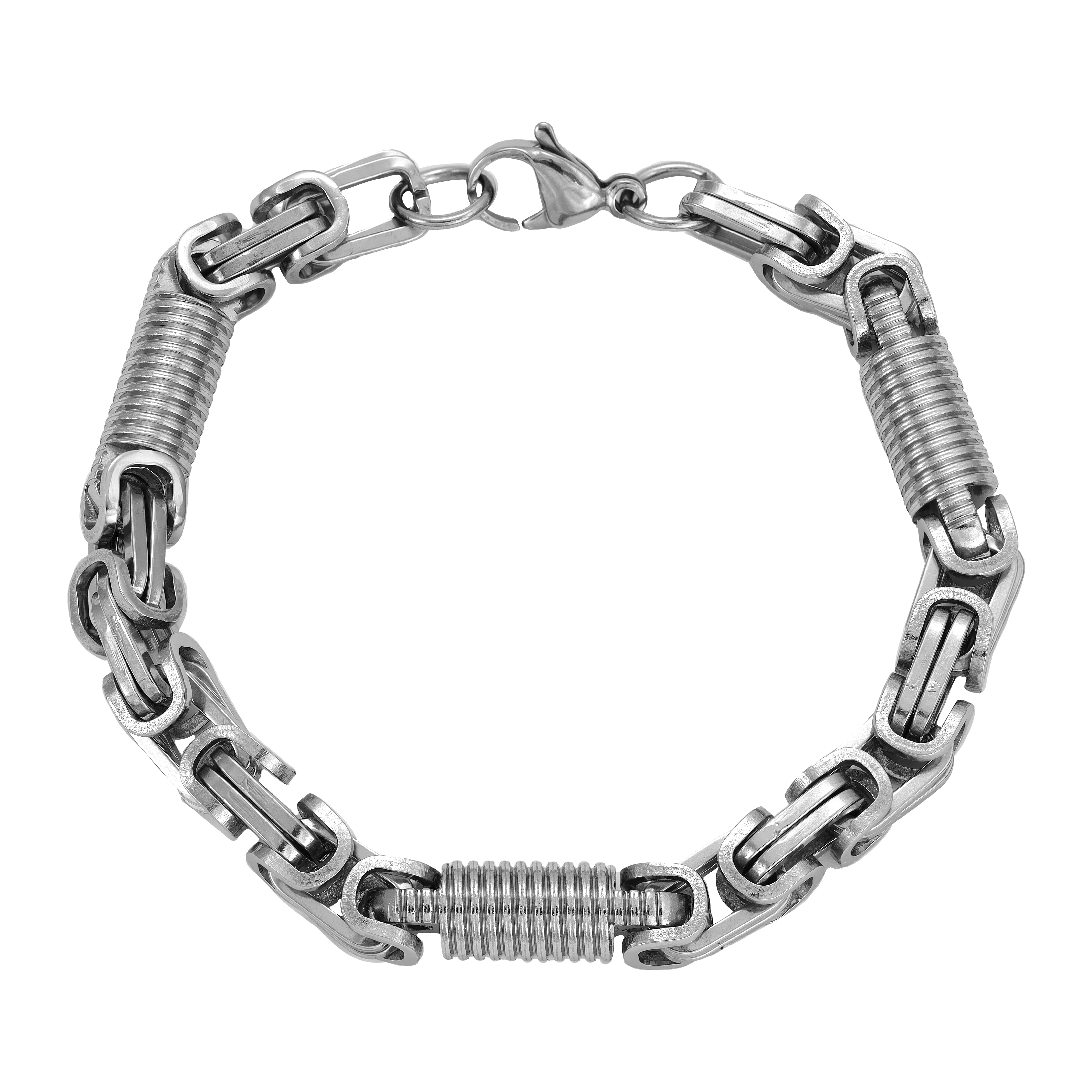 8mm Königskette + Montecarlo Armband 22cm aus Edelstahl - Taipan Schmuck