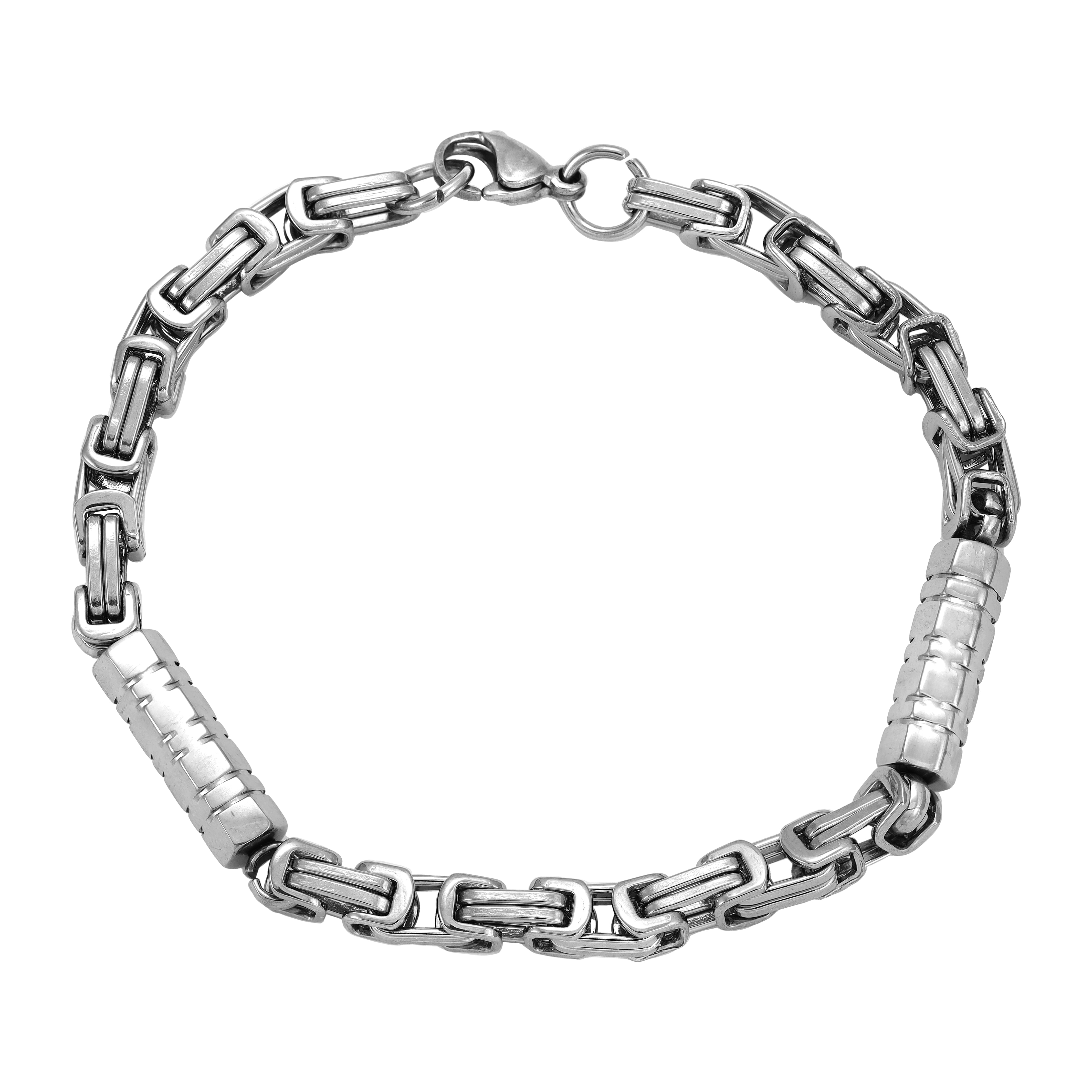5mm Königskette + Montecarlo Armband 22cm aus Edelstahl - Taipan Schmuck