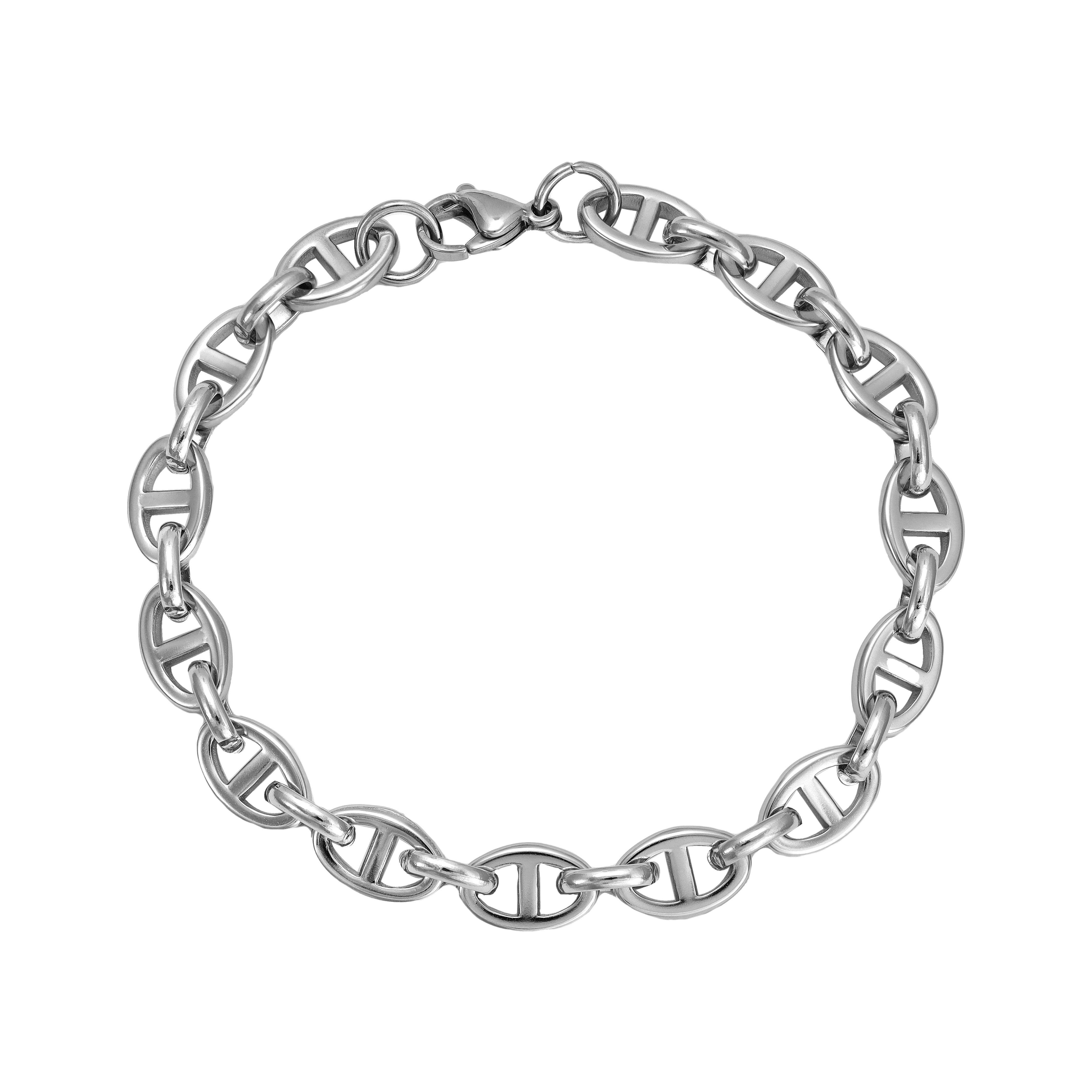 Marinerkette Armband 8mm breit 22cm aus Edelstahl - Taipan Schmuck