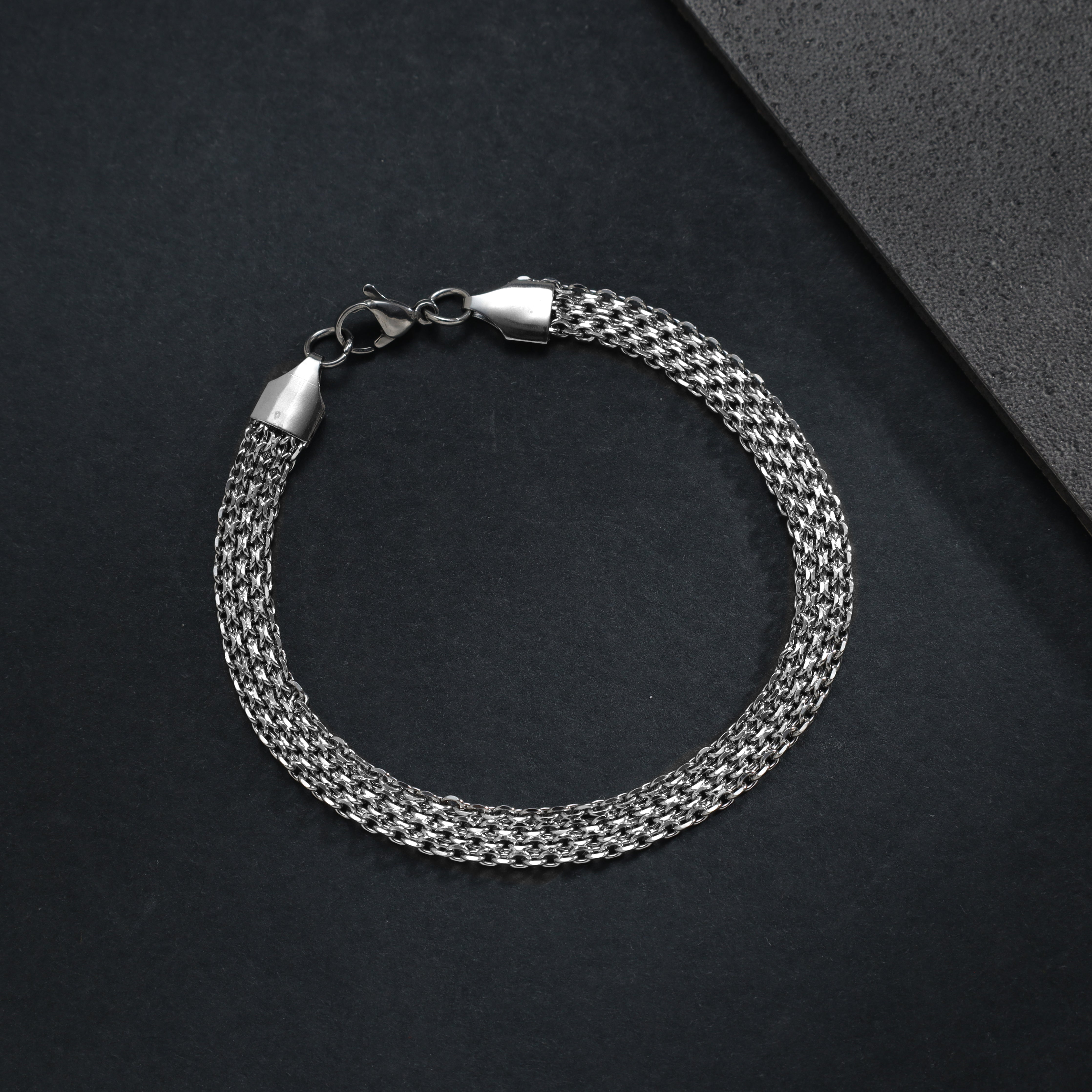 6mm Bismarck Kette Armband 20cm aus Edelstahl