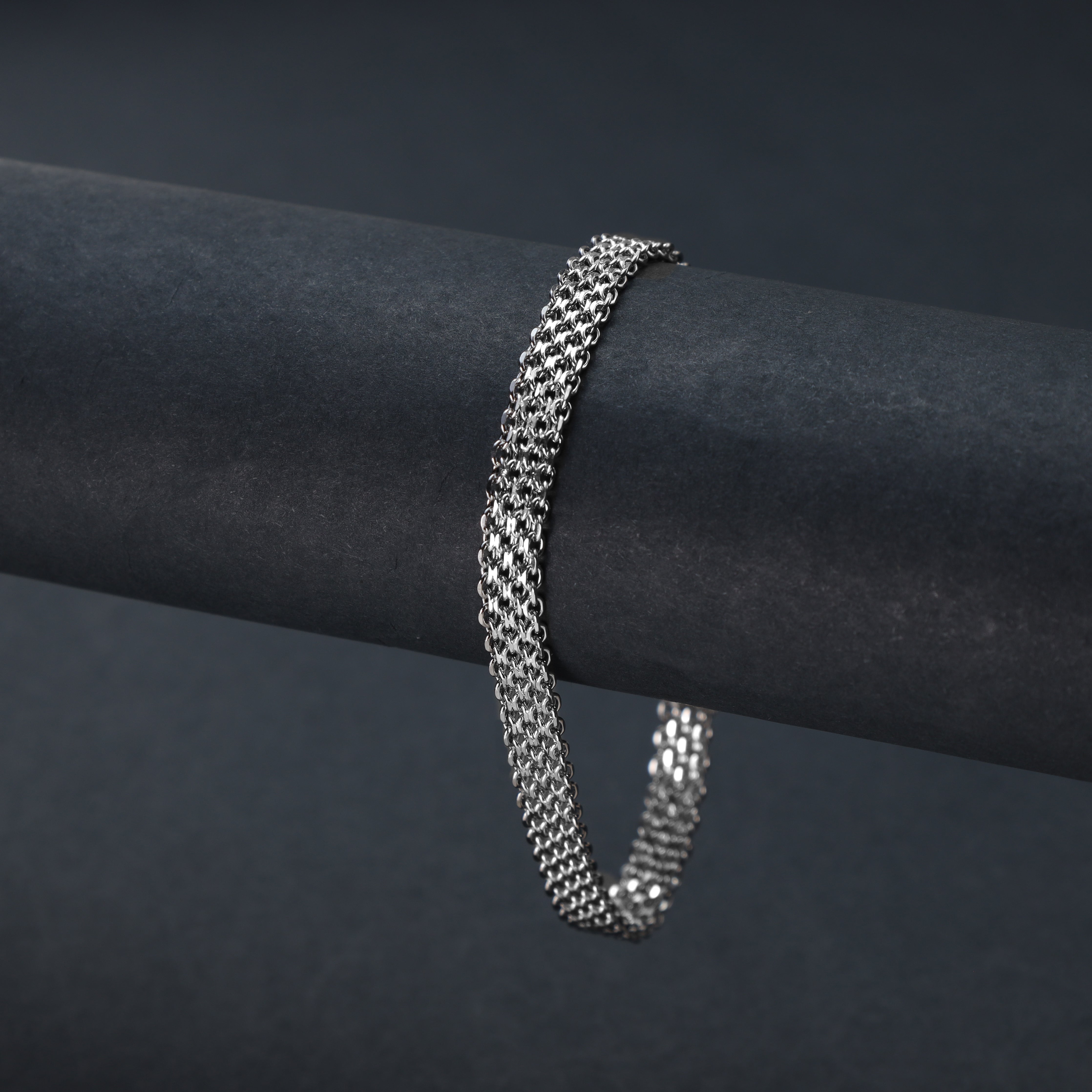 6mm Bismarck Kette Armband 20cm aus Edelstahl
