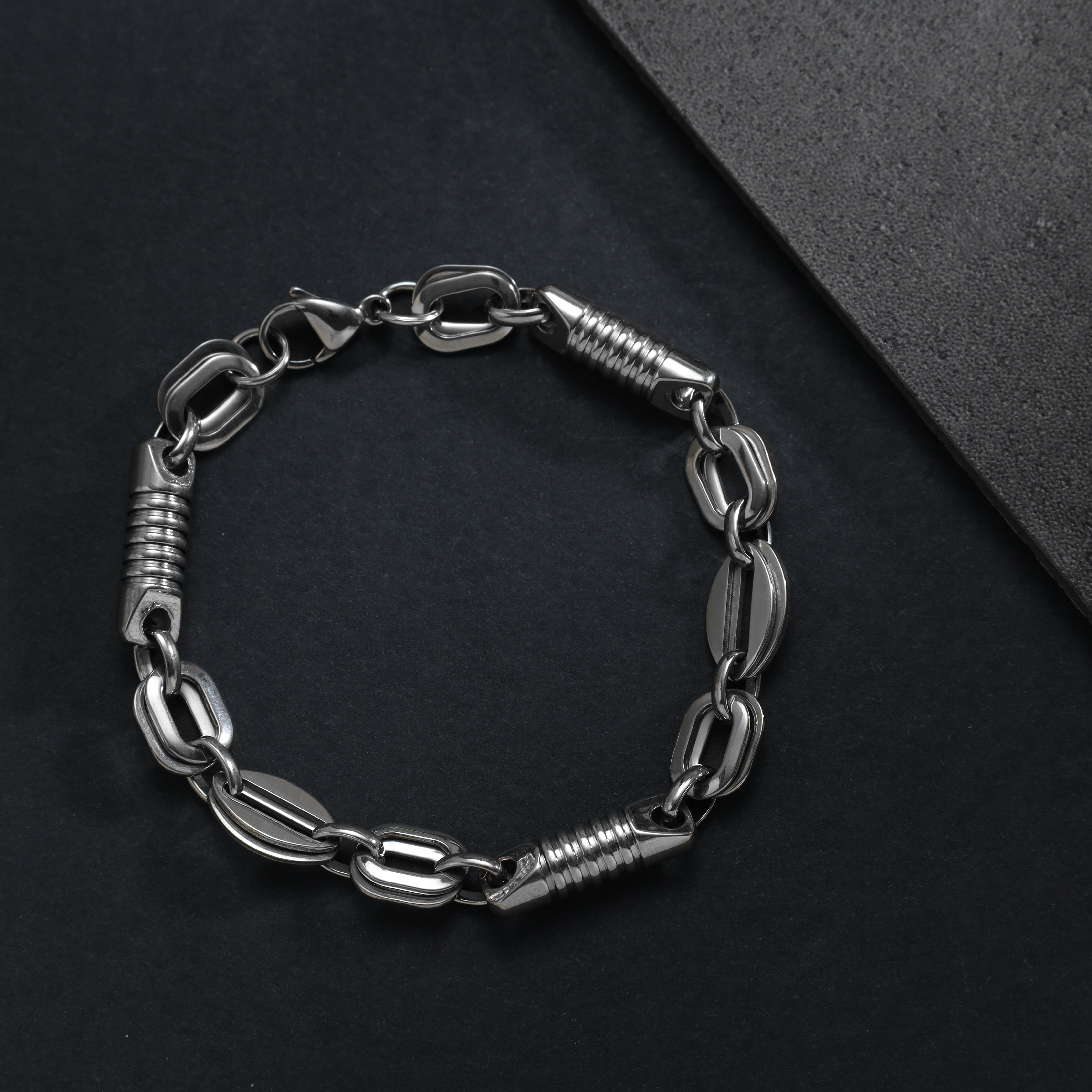 MonteCarlo + Anker chain Armband 8mm breit 22cm aus Edelstahl - Taipan Schmuck