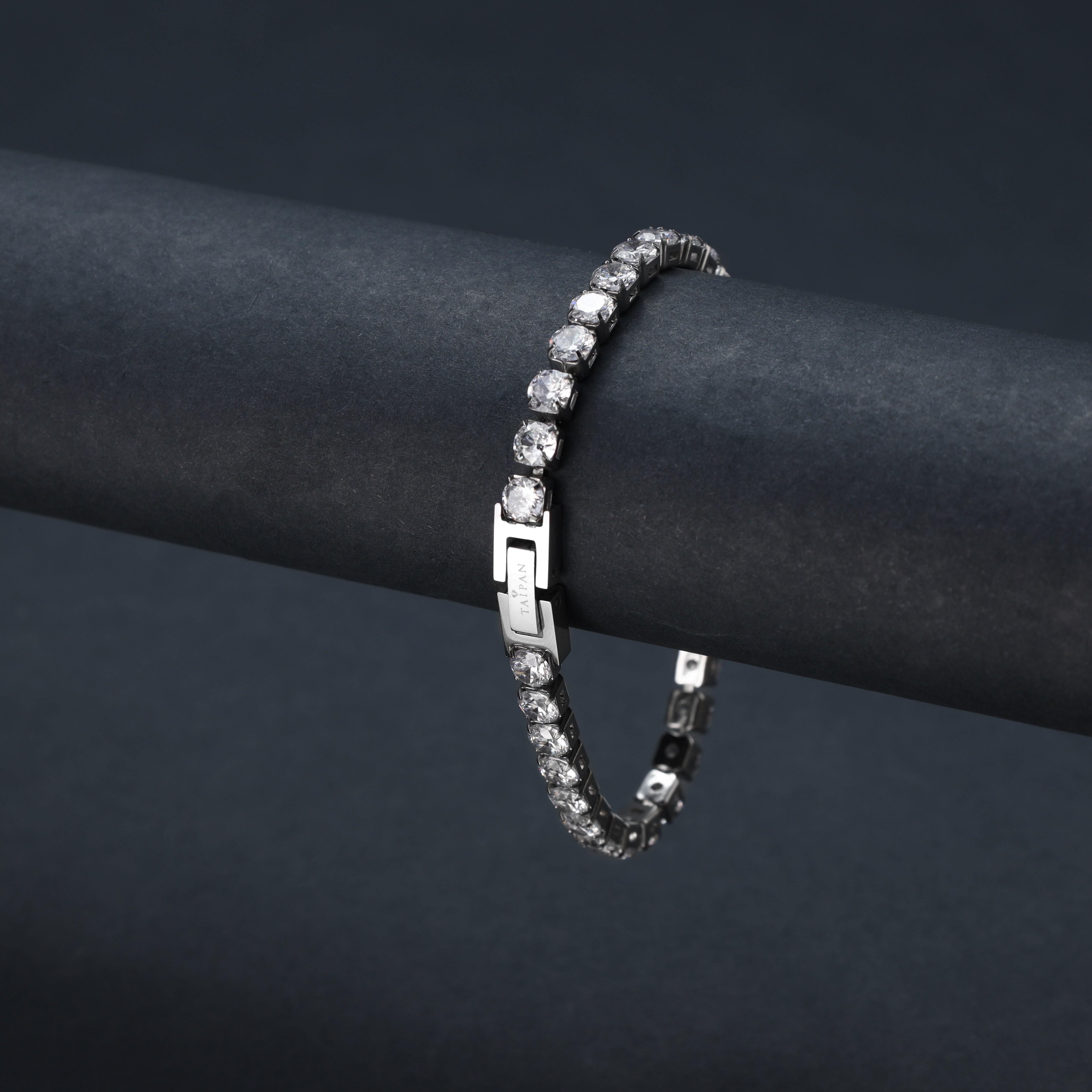 Tennis Chain Armband 5mm breit aus Edelstahl VVS - Taipan Schmuck