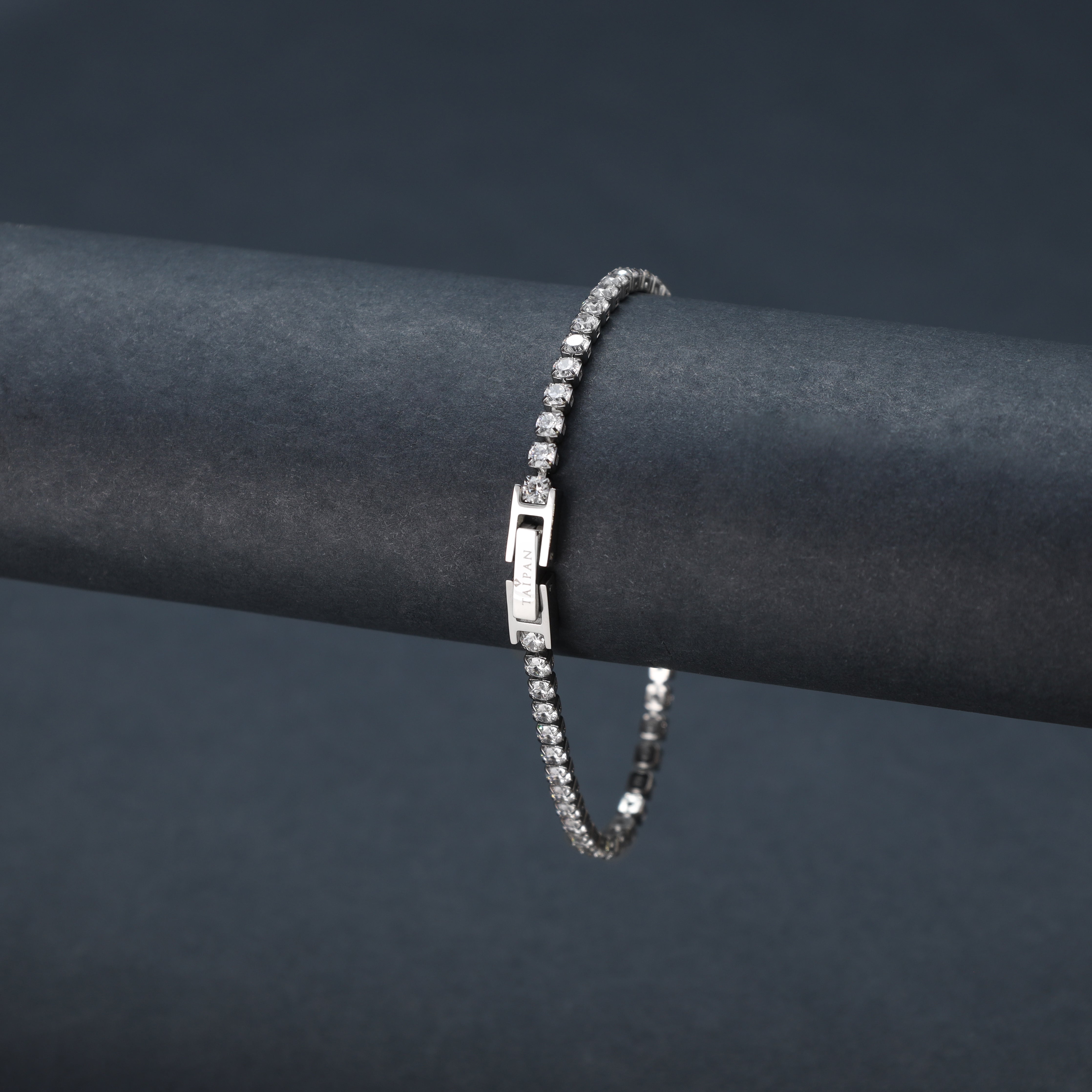 Tennis Chain Armband 3mm breit aus Edelstahl VVS - Taipan Schmuck