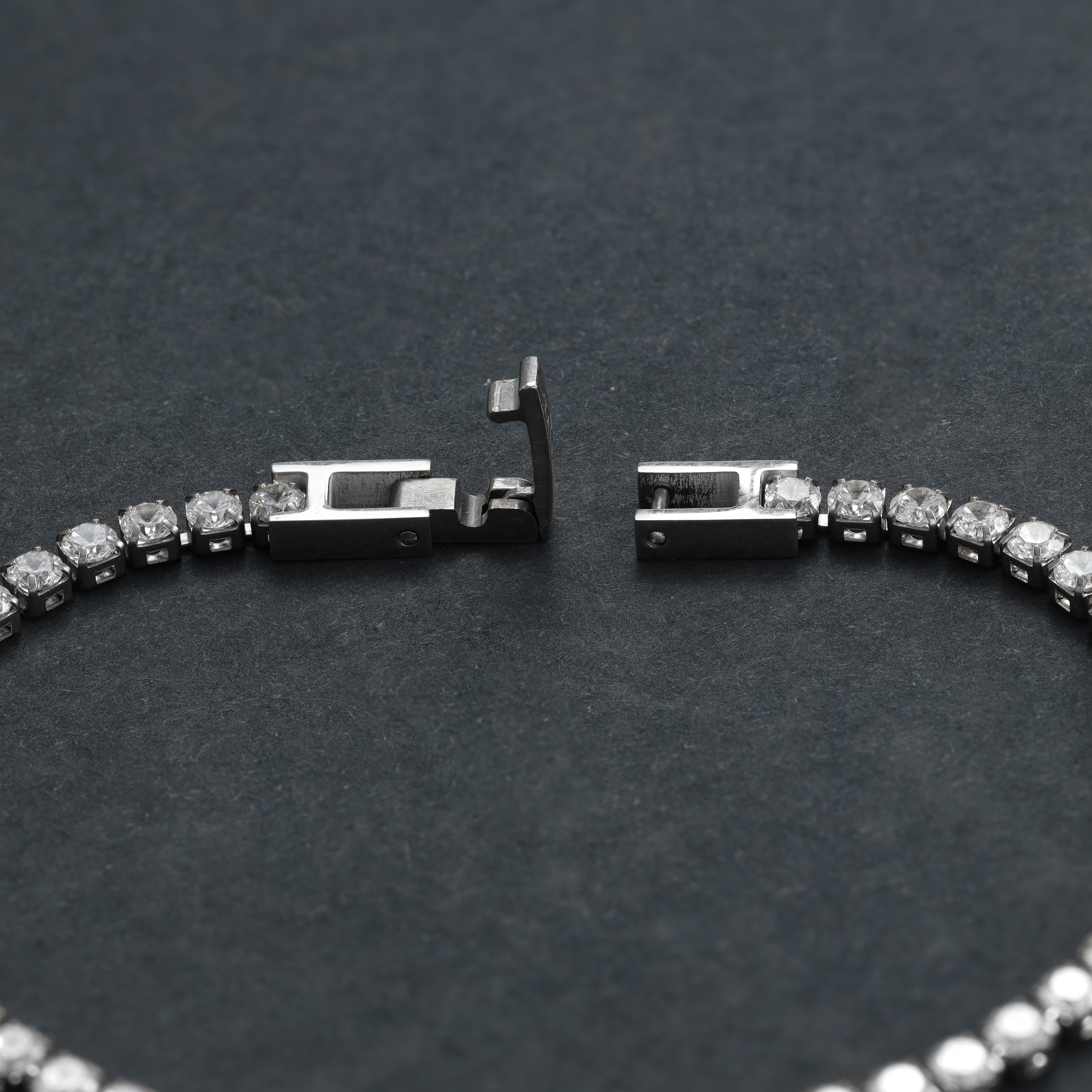 Tennis Chain Armband 3mm breit aus Edelstahl VVS - Taipan Schmuck