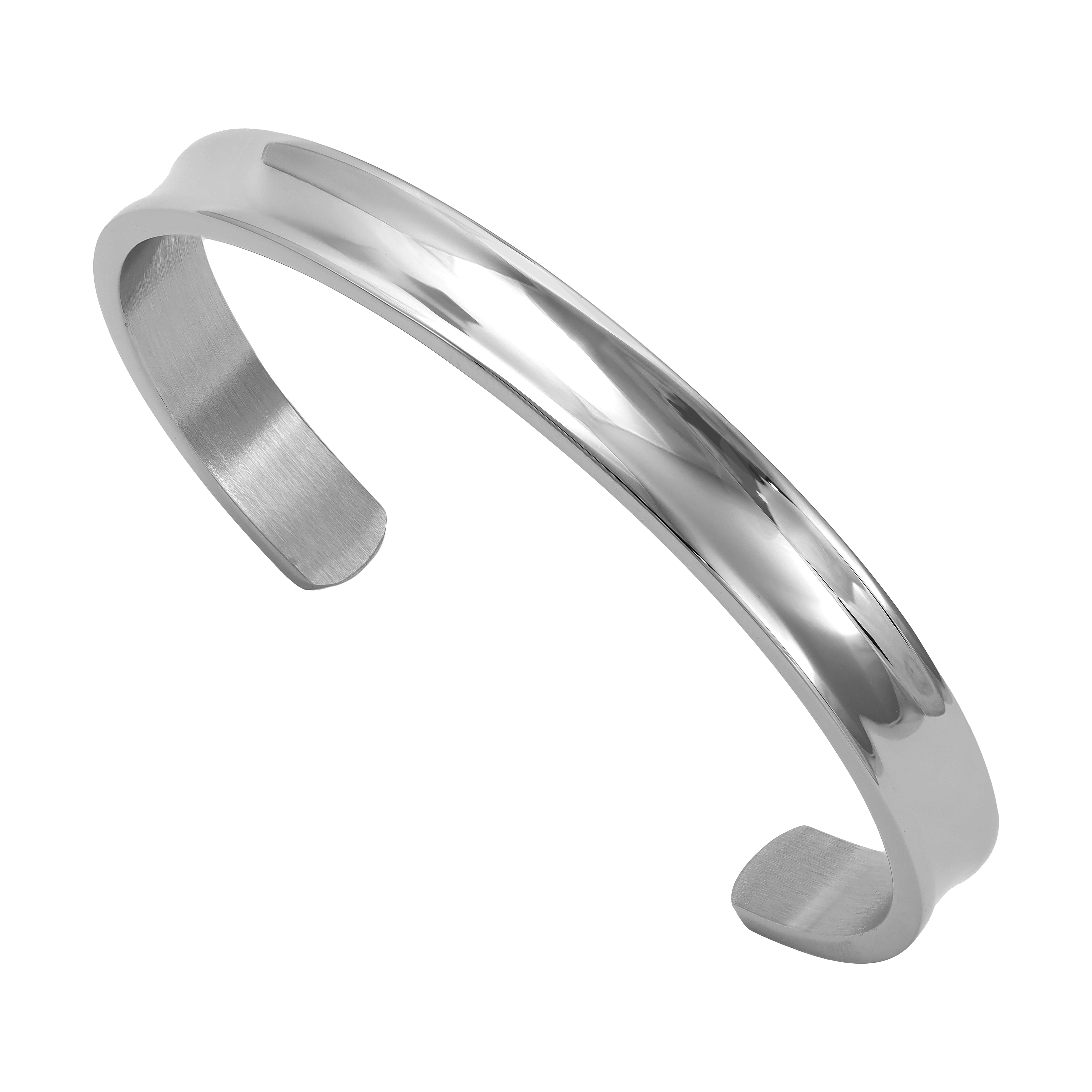 Damen Armreif Armband 8mm breit aus Edelstahl - Taipan Schmuck