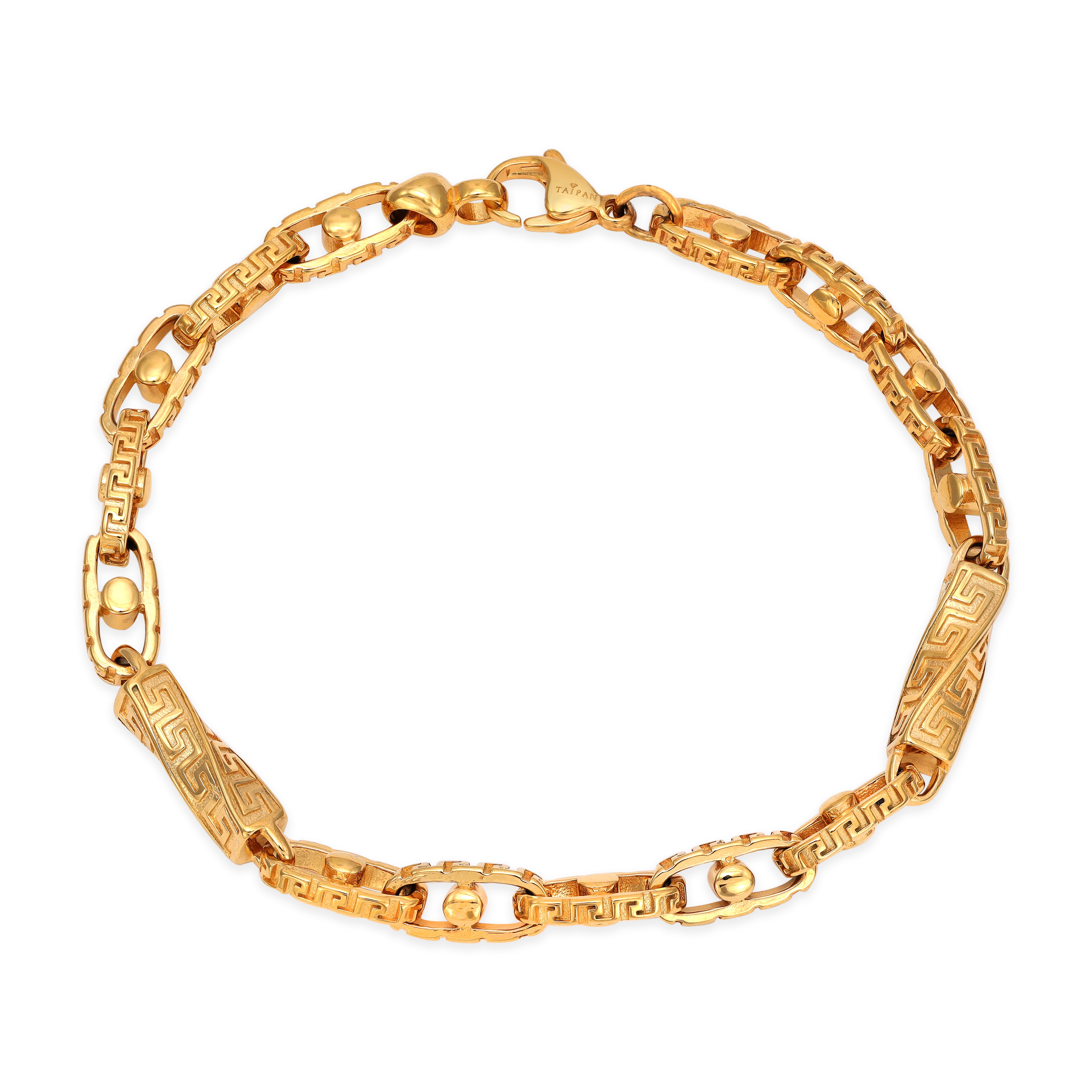 Santorini bracelet 6mm wide 19/21cm long made of stainless steel 18K gold plated