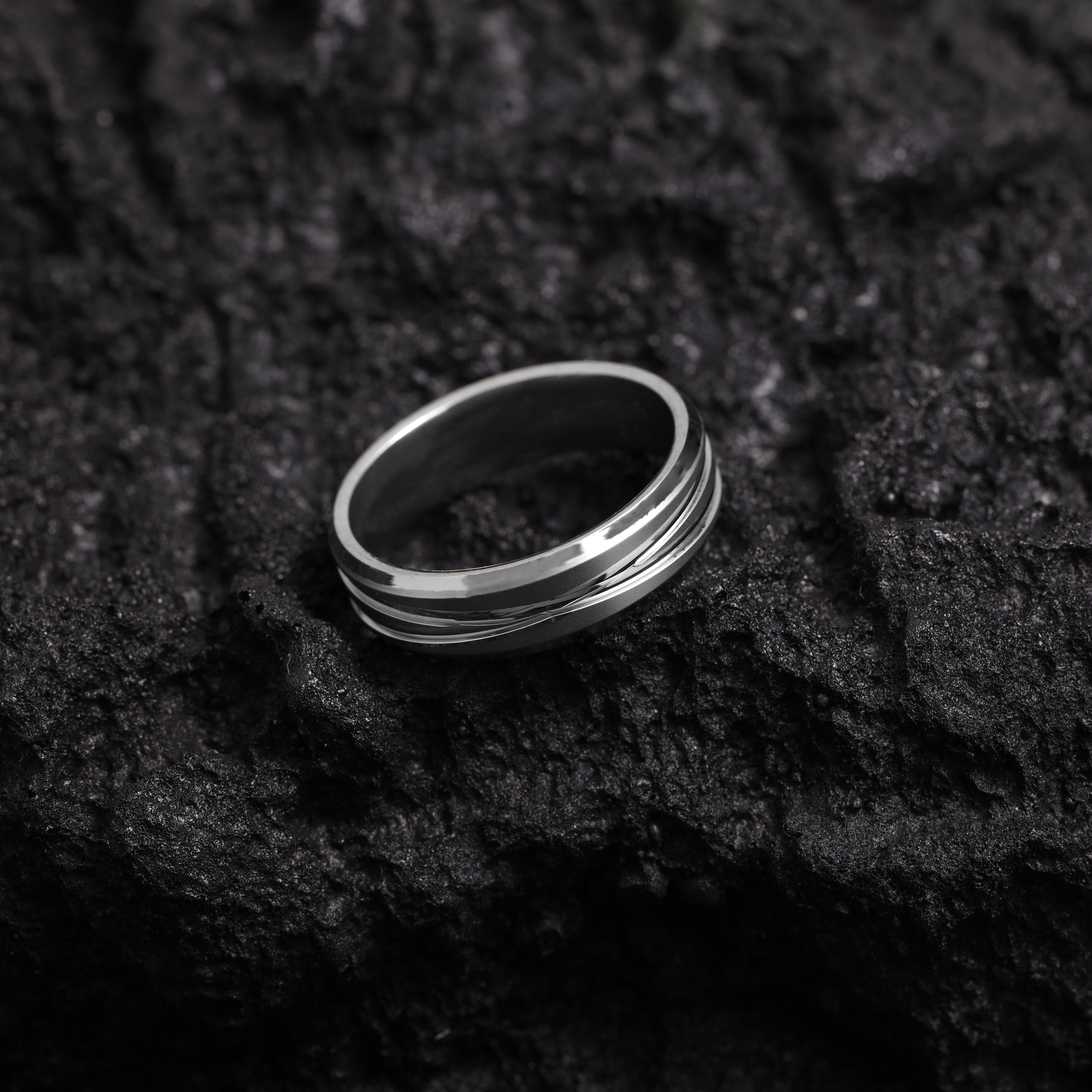 Design Partnerringe Eheringe Größe 6-13 unisex aus Edelstahl - Taipan Schmuck
