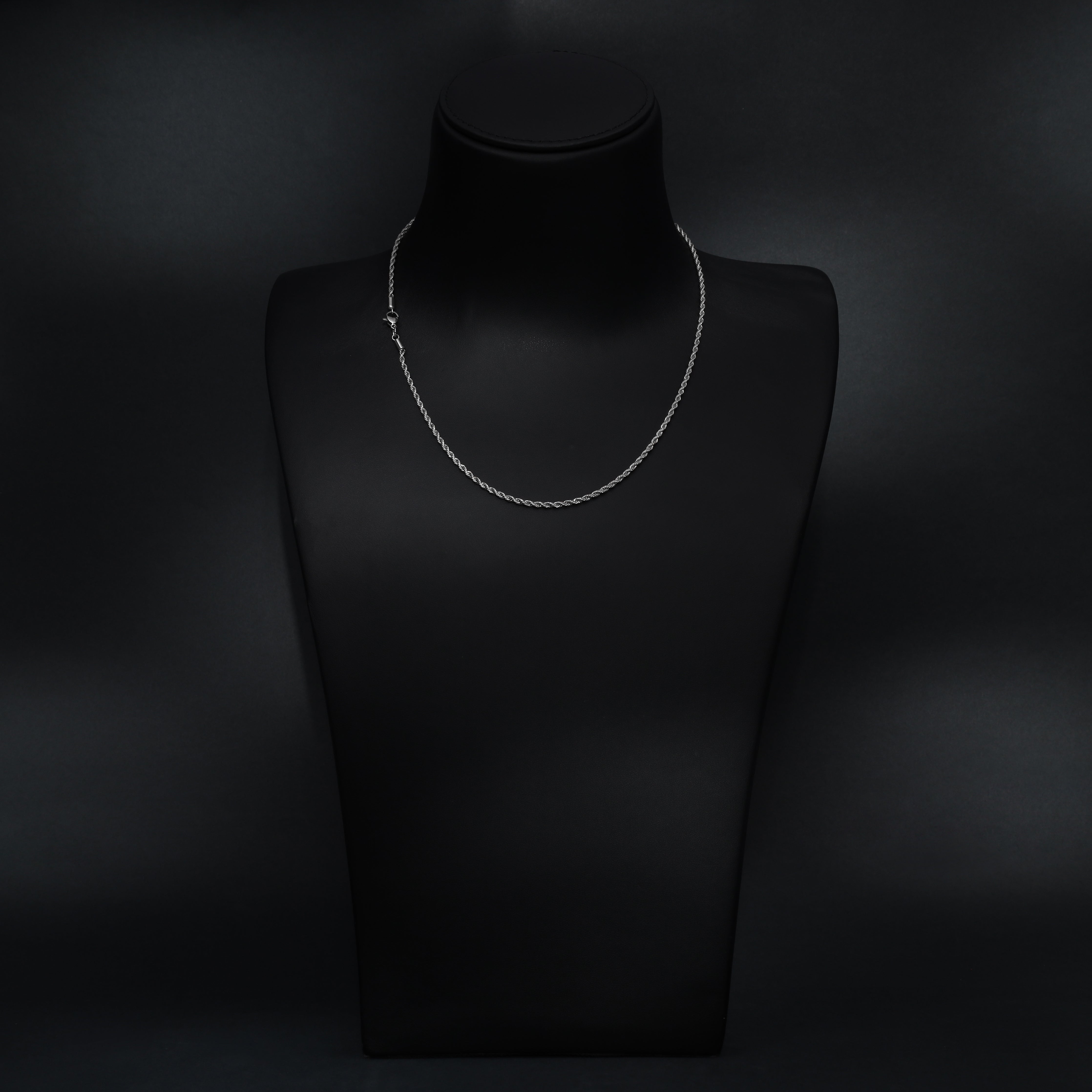 Kordelkette Rope Chain 2,4mm breit aus Edelstahl - Taipan Schmuck