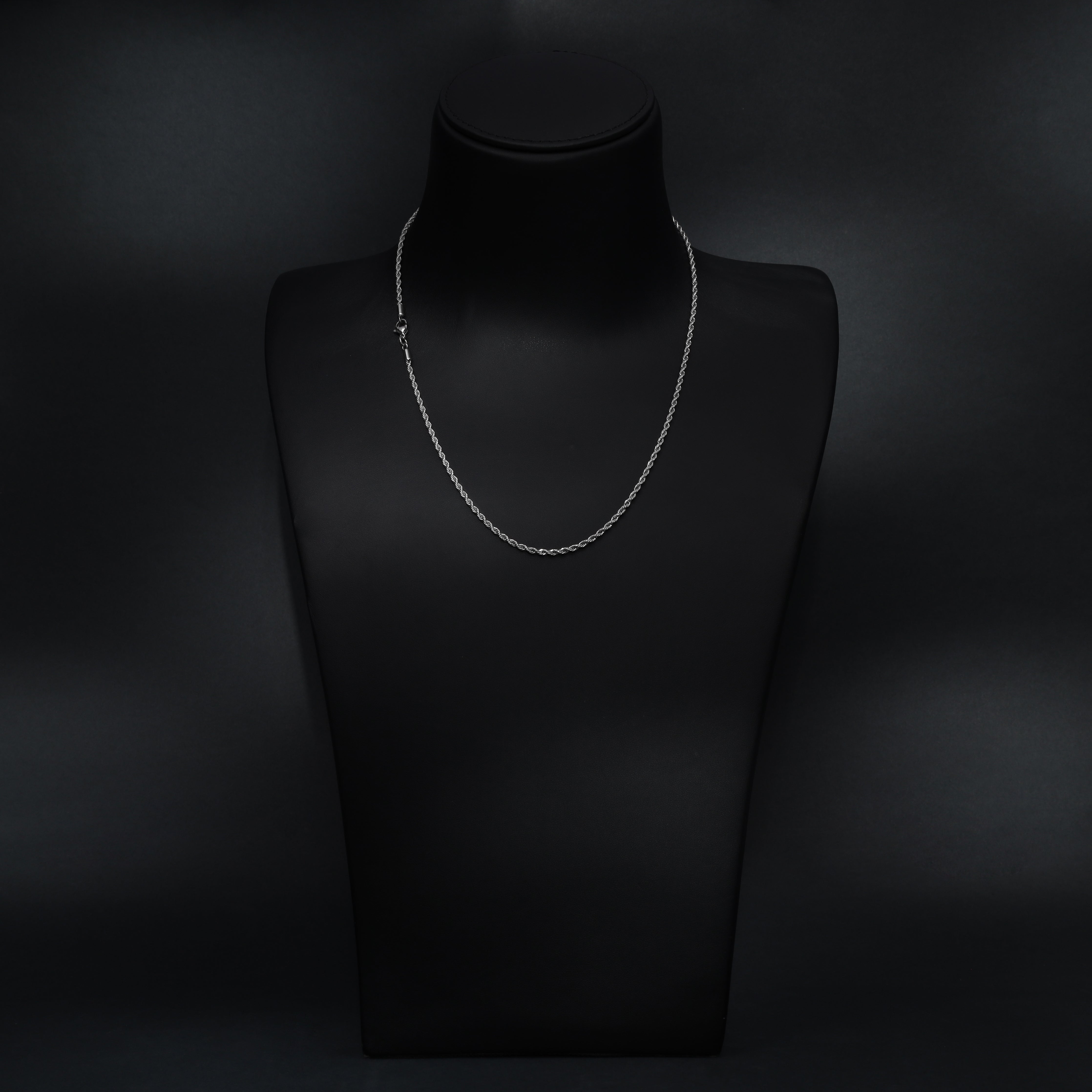 Kordelkette Rope Chain 2,4mm breit aus Edelstahl - Taipan Schmuck