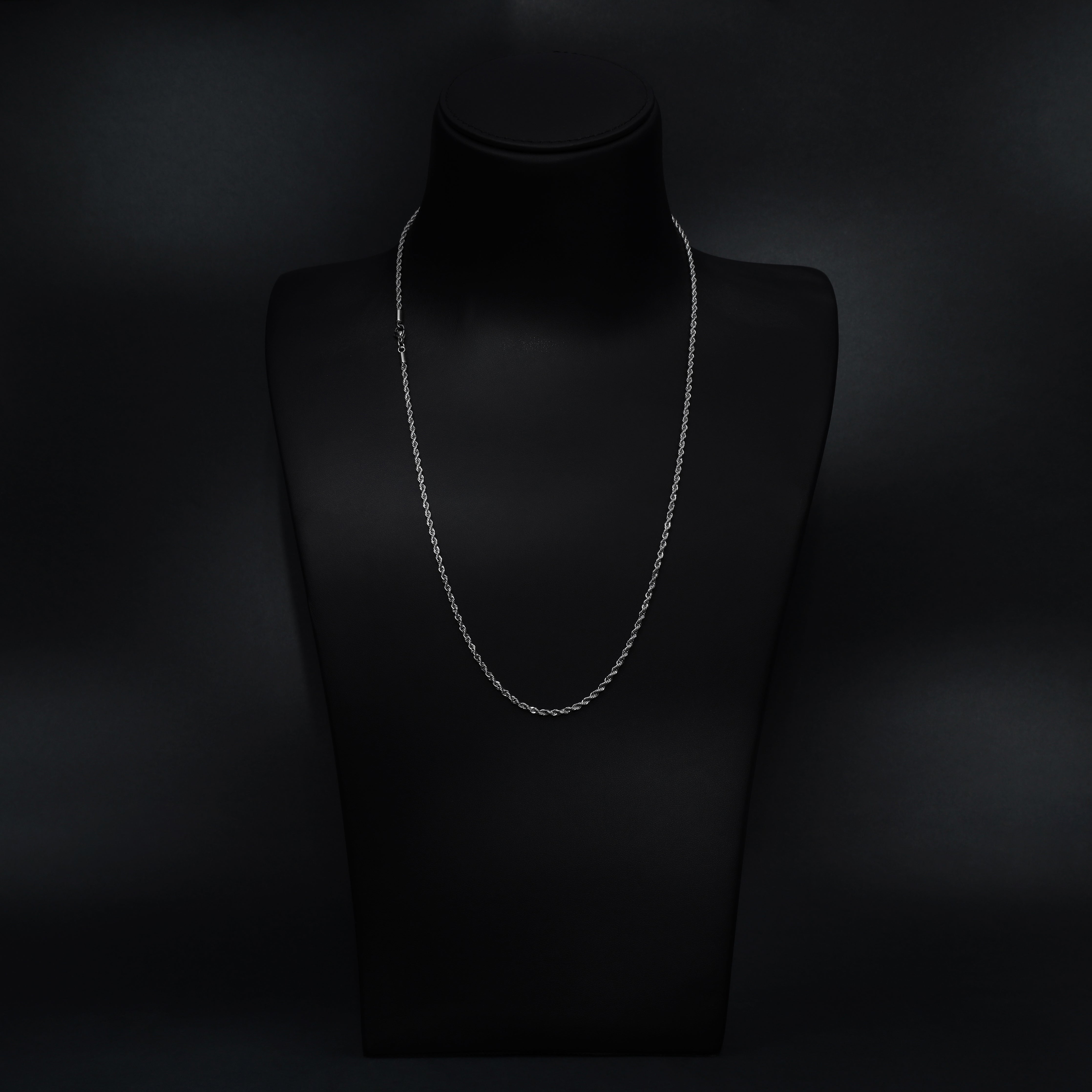 Kordelkette Rope Chain 2,4mm breit aus Edelstahl - Taipan Schmuck