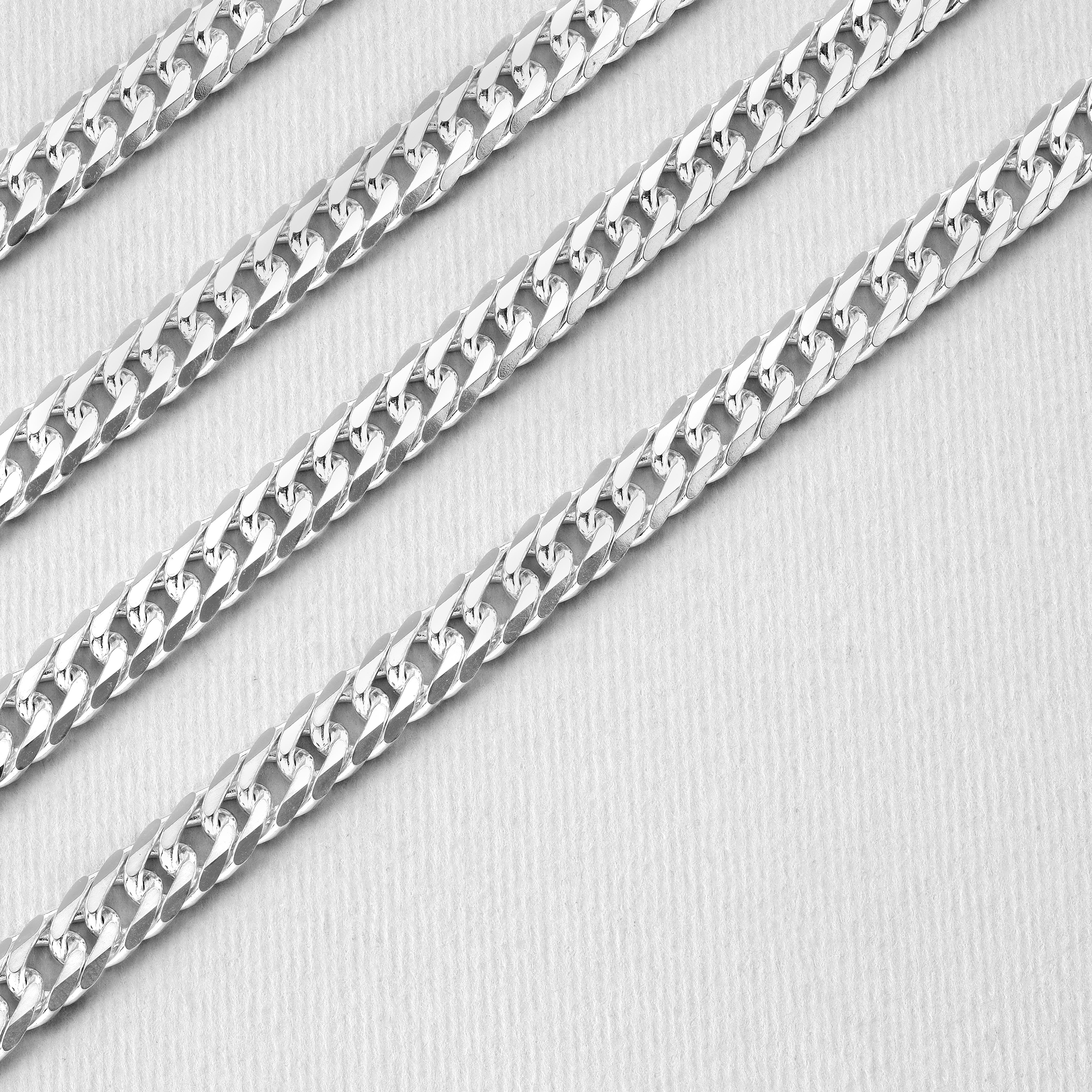 6mm Doppel Panzerkette Zwillingskette - 925 Silber - Taipan Schmuck
