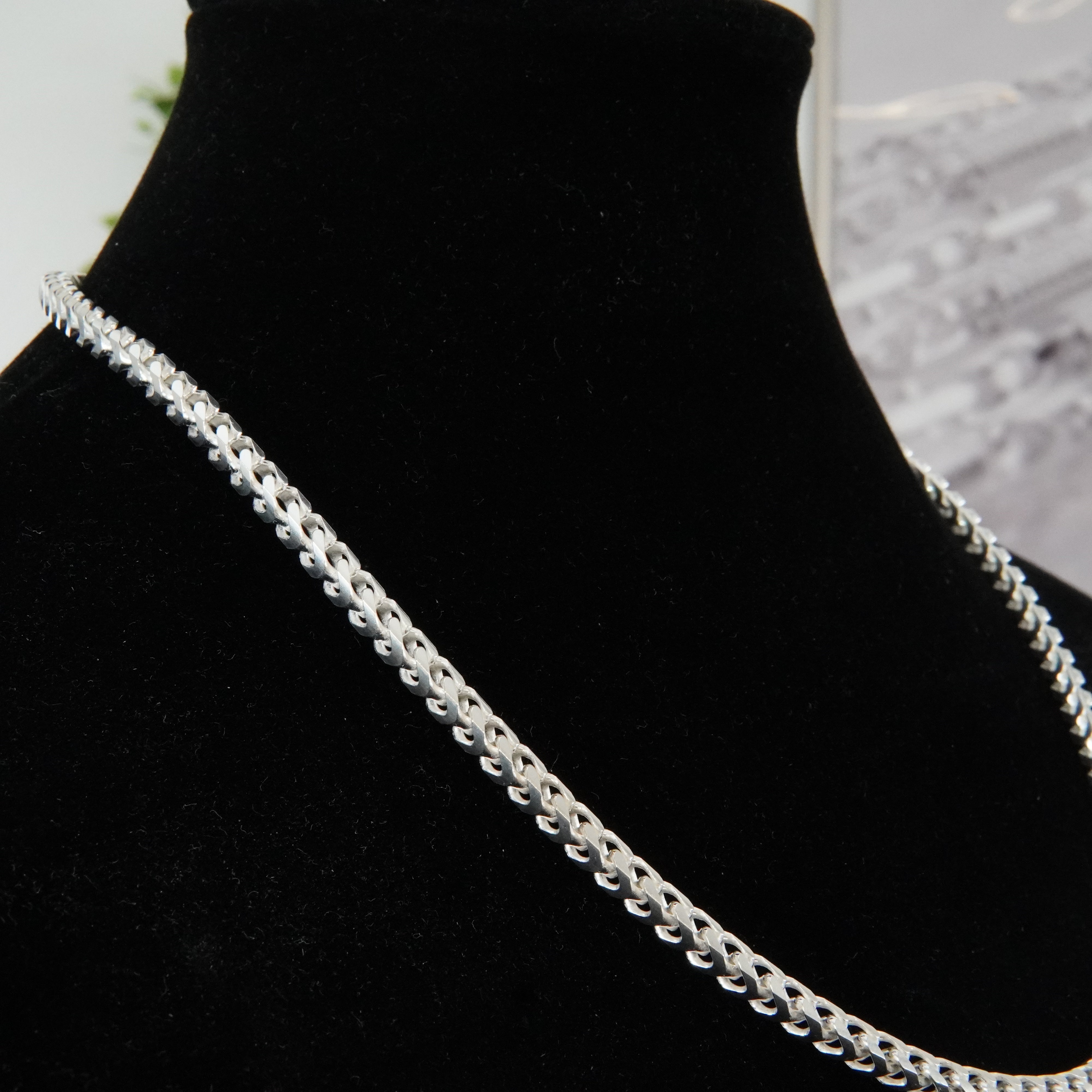 Zopfkette 5mm / 60cm Einzelstück 925 Silber - Taipan Schmuck