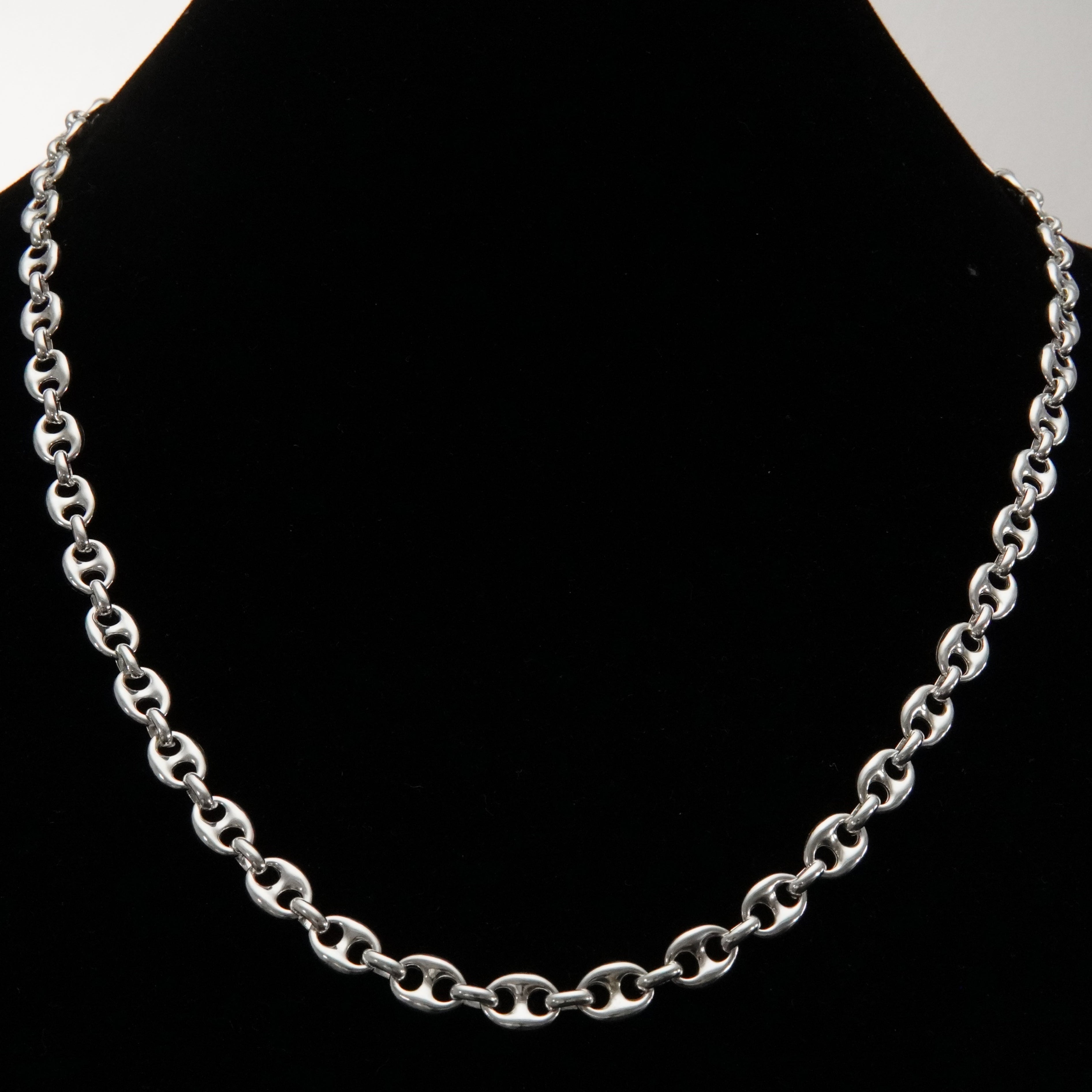 Bohnenkette 8mm / 66cm Einzelstück 925 Silber