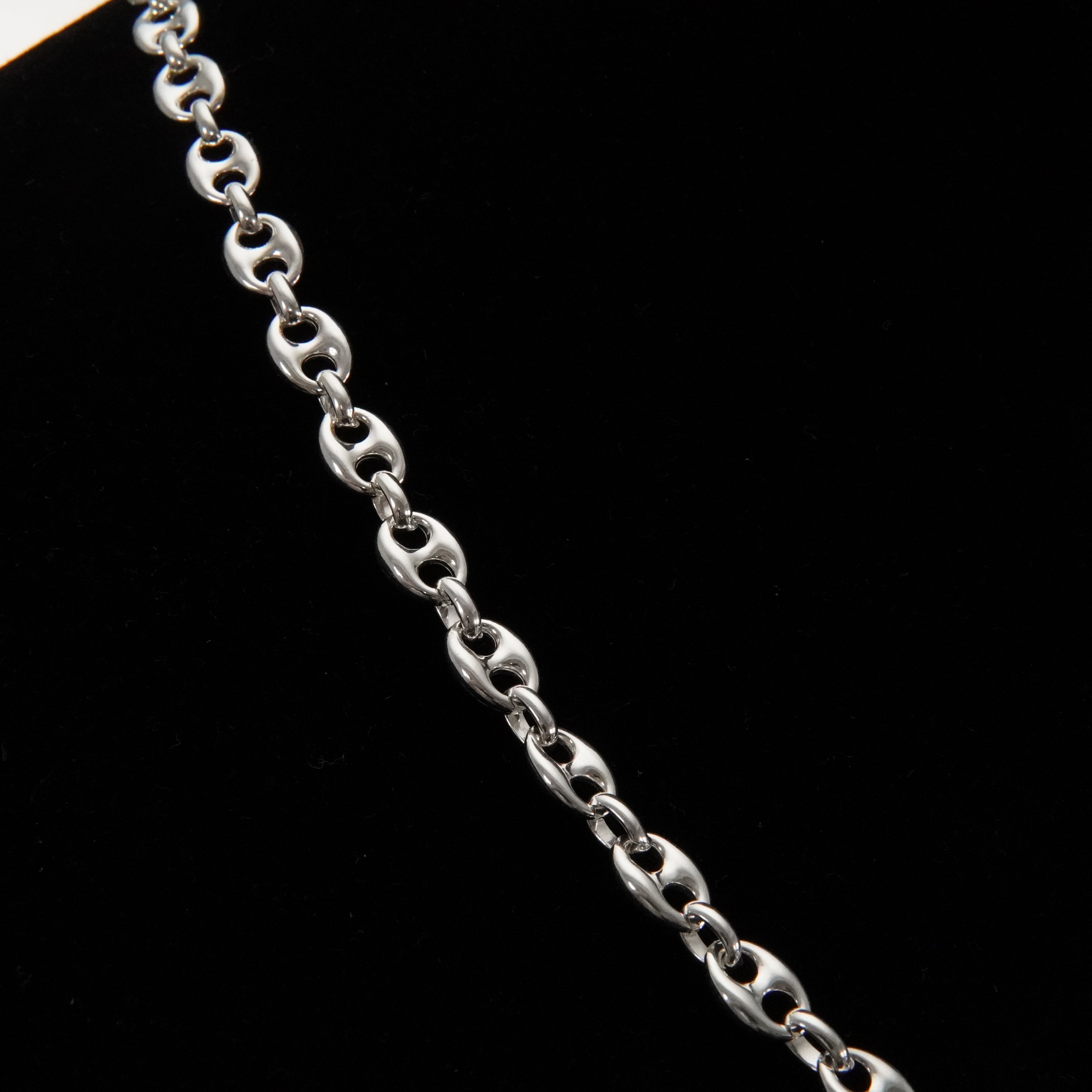 Bohnenkette 8mm / 66cm Einzelstück 925 Silber
