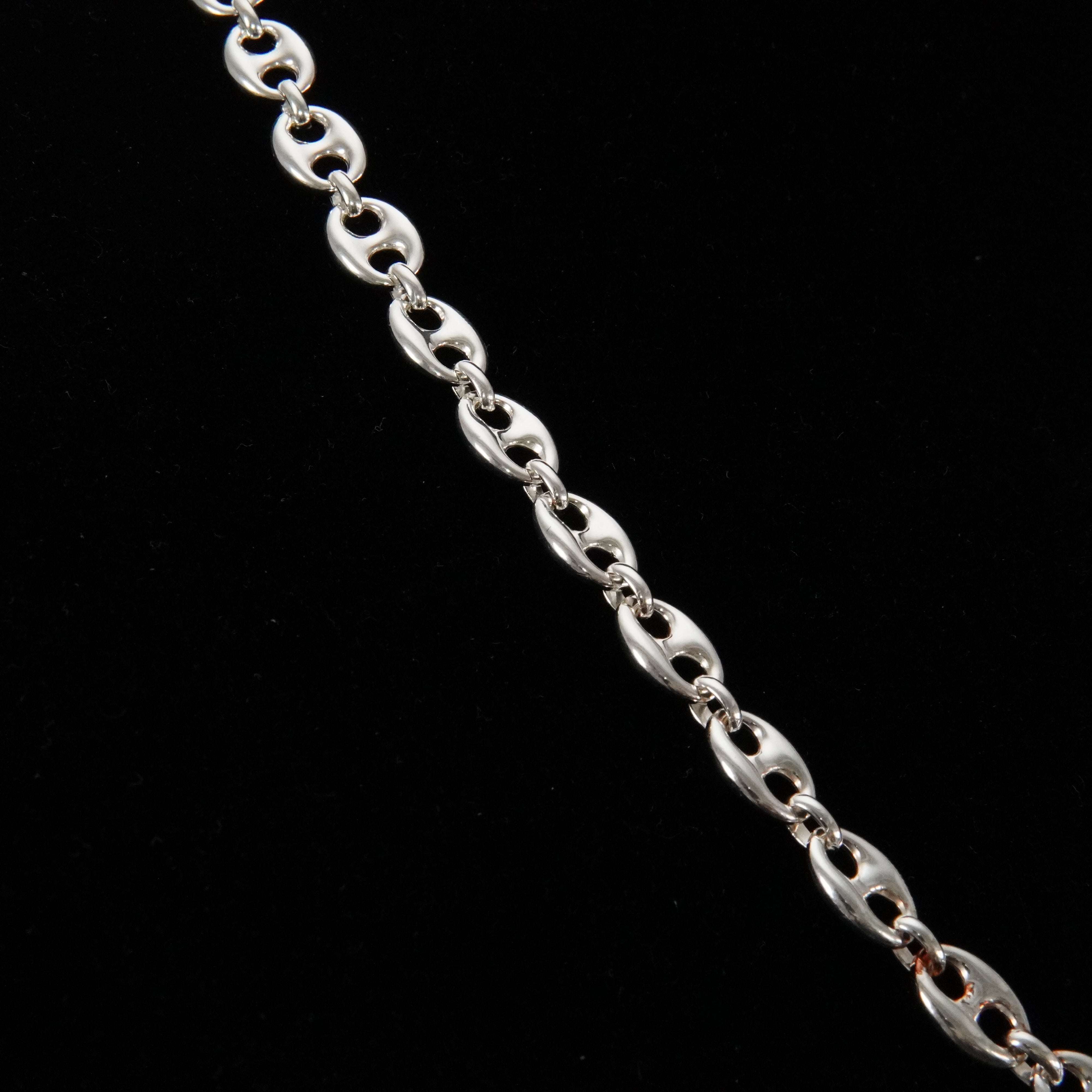 Bohnenkette 10mm / 70cm Einzelstück 925 Silber