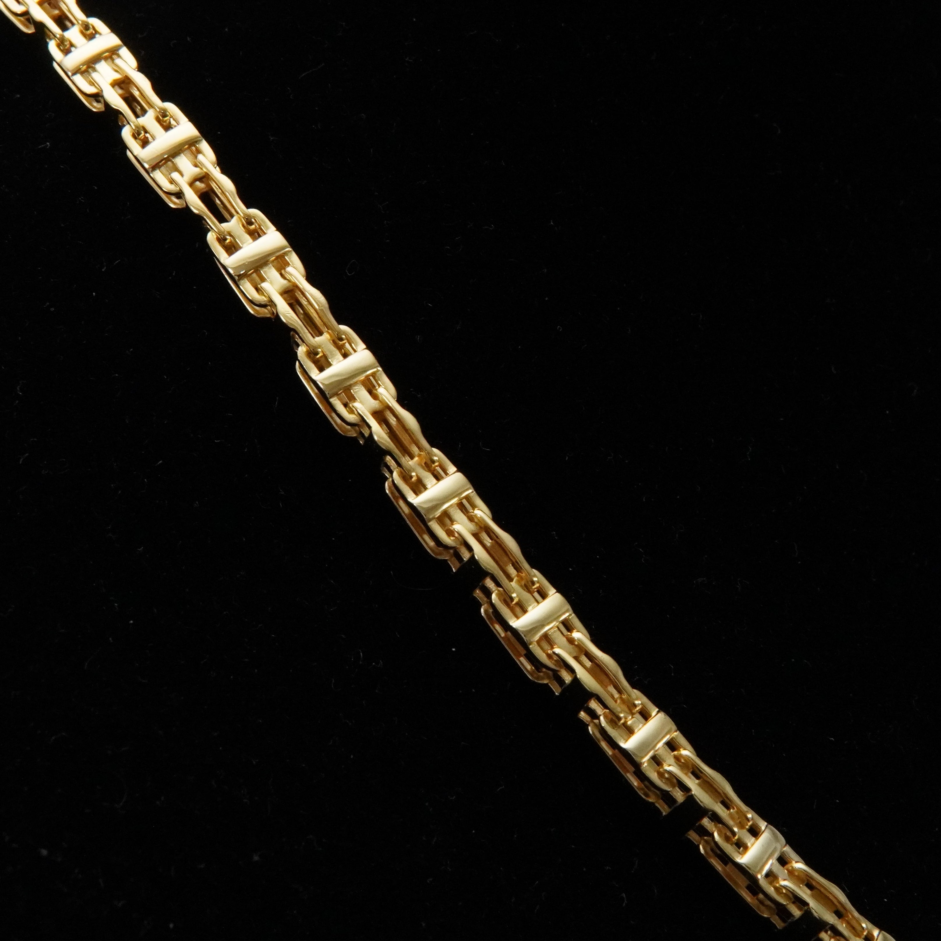 Käfigkette 60cm / 6mm 18K Vergoldung Einzelstück 925 Silber