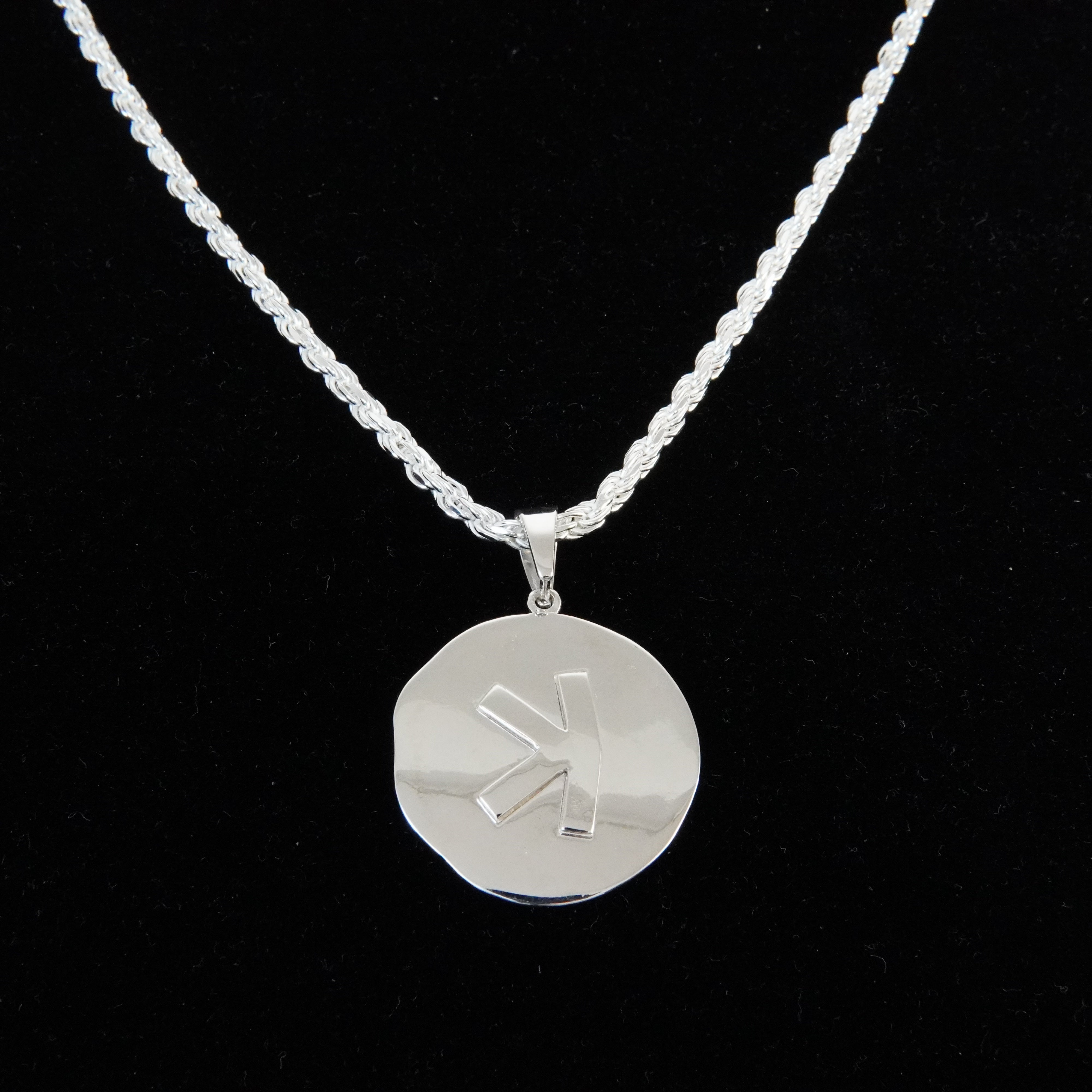 Kaspa Pendant with Rope Chain 925 Silver