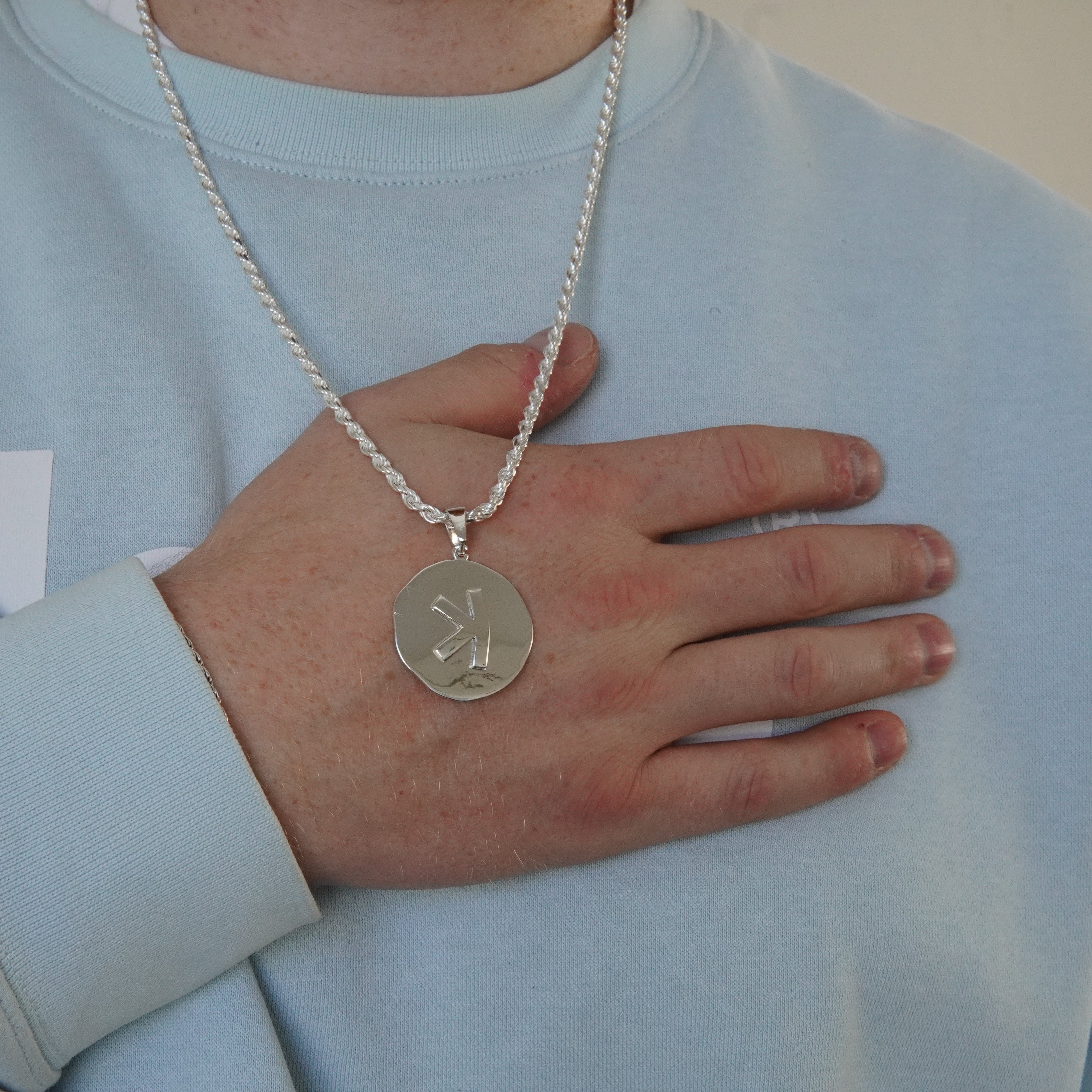 Kaspa Pendant with Rope Chain 925 Silver