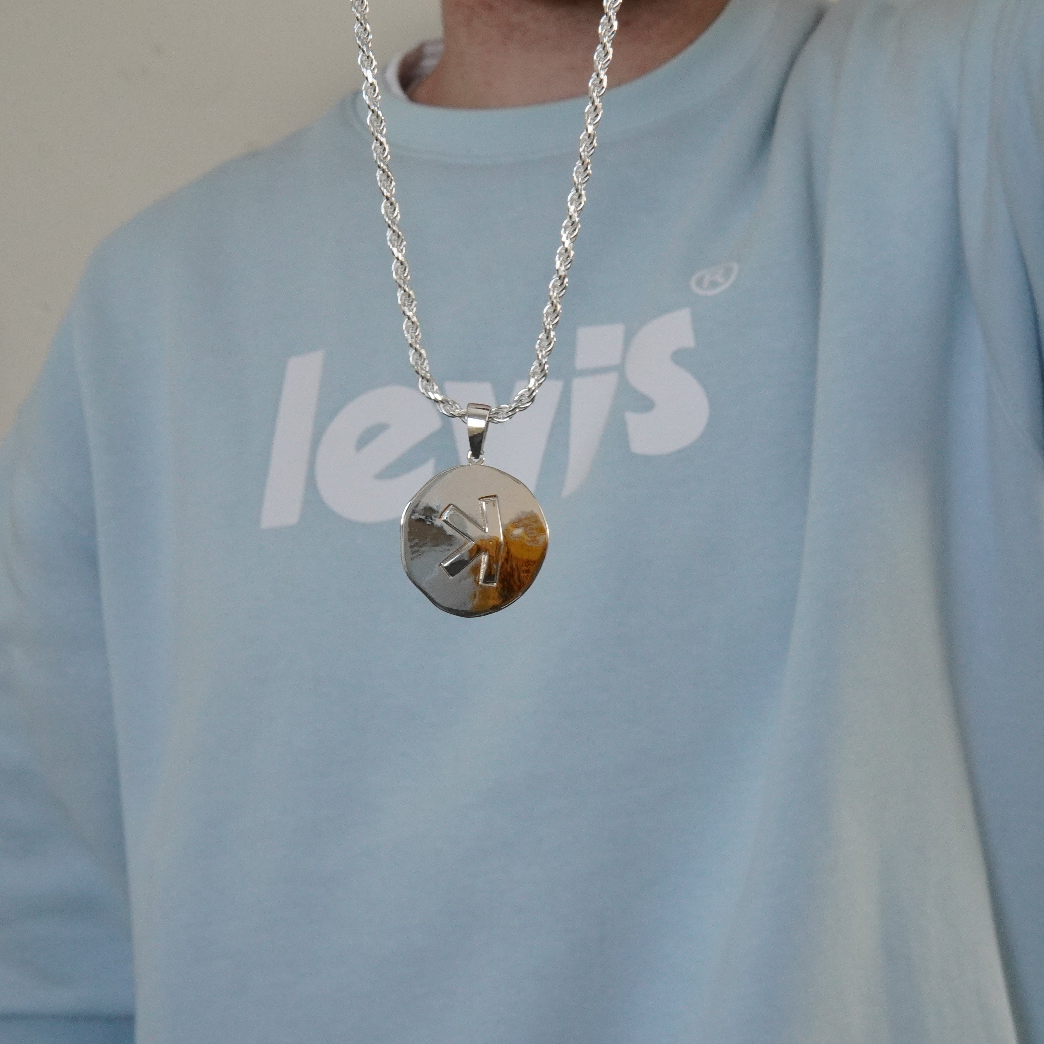 Kaspa Pendant with Rope Chain 925 Silver