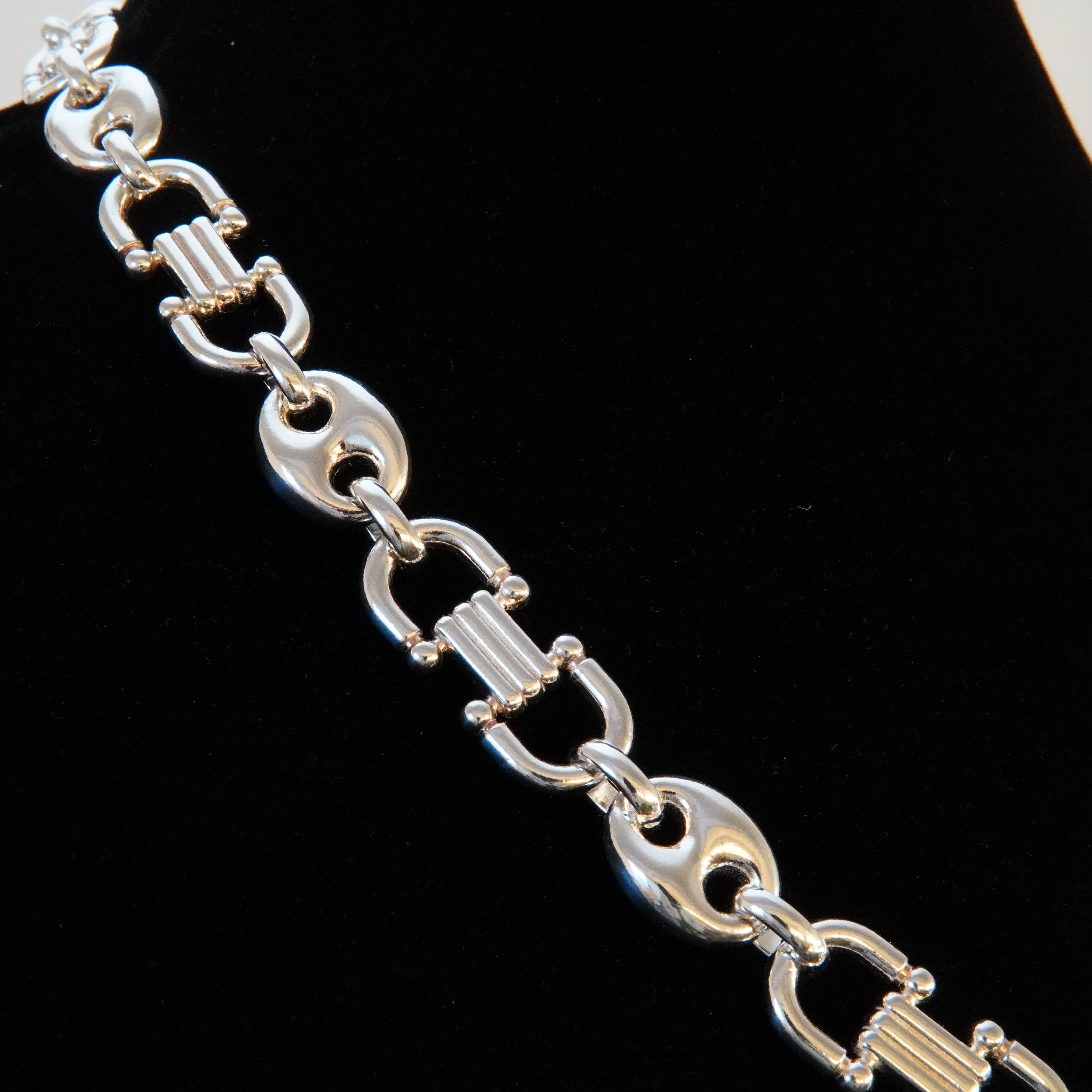 Mega Bohnenkette Steigbügel 15,5mm / 65cm Einzelstück 925 Silber