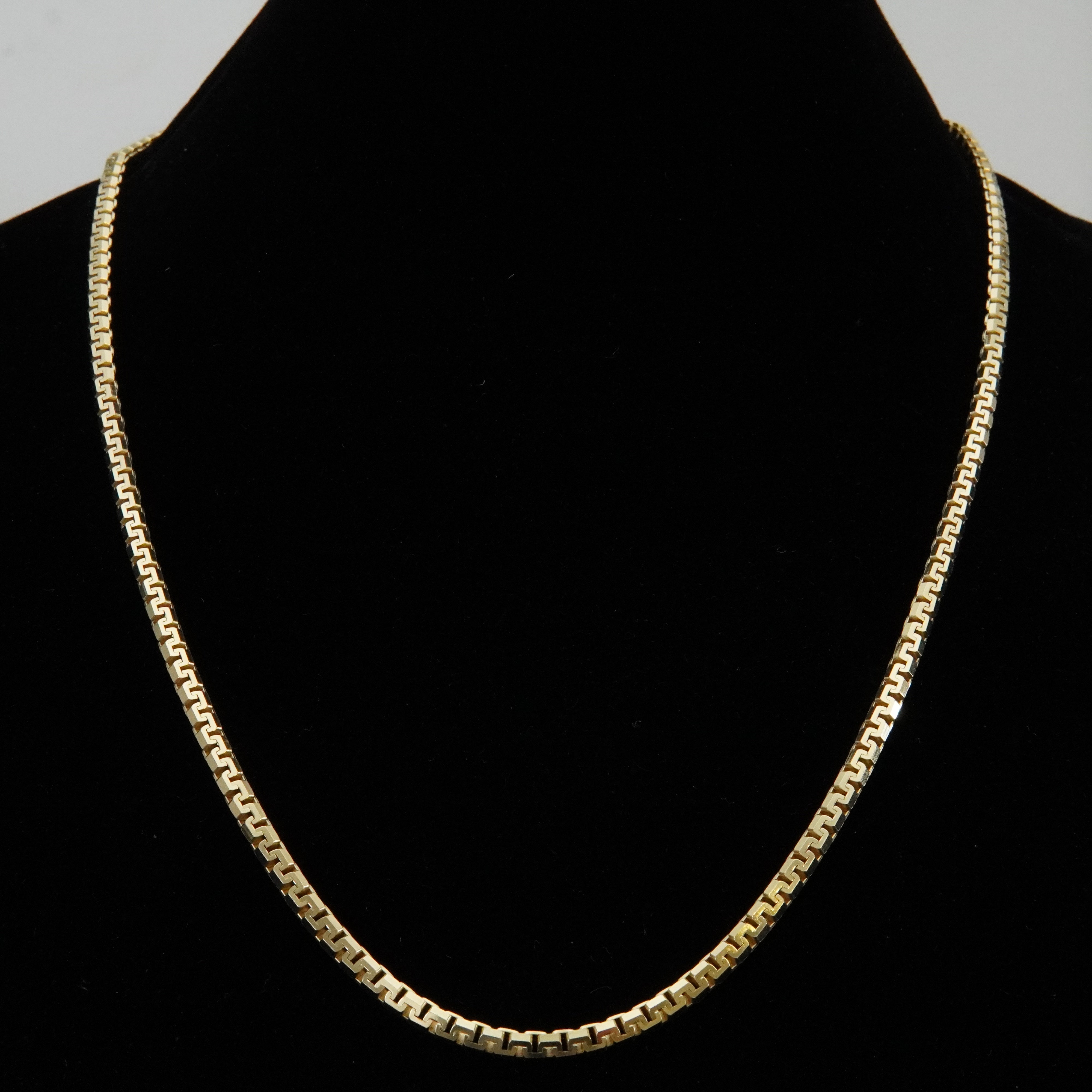 Box Chain 70cm / 4mm 925 Silber - vergoldet