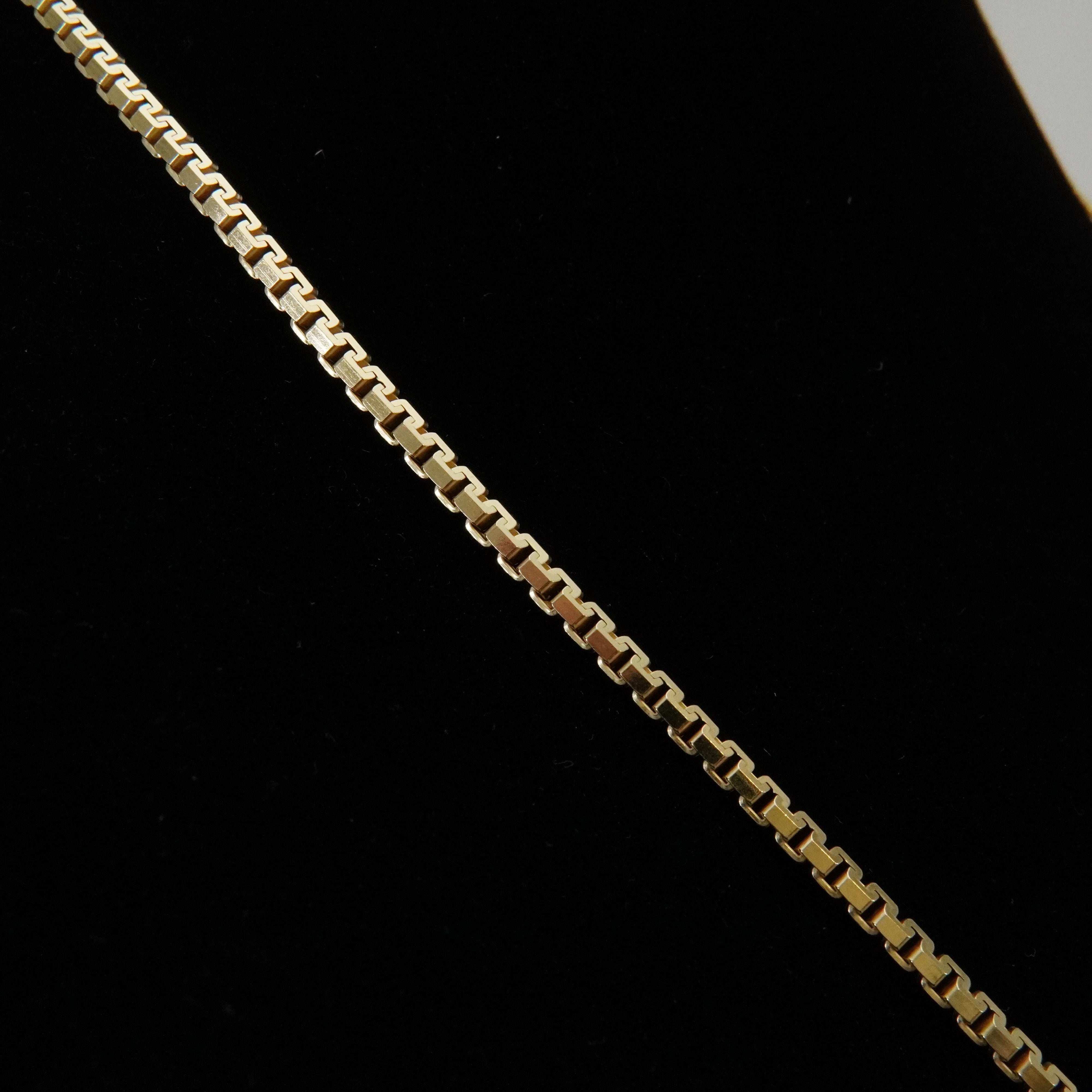 Box Chain 60cm / 4mm 925 Silber - vergoldet