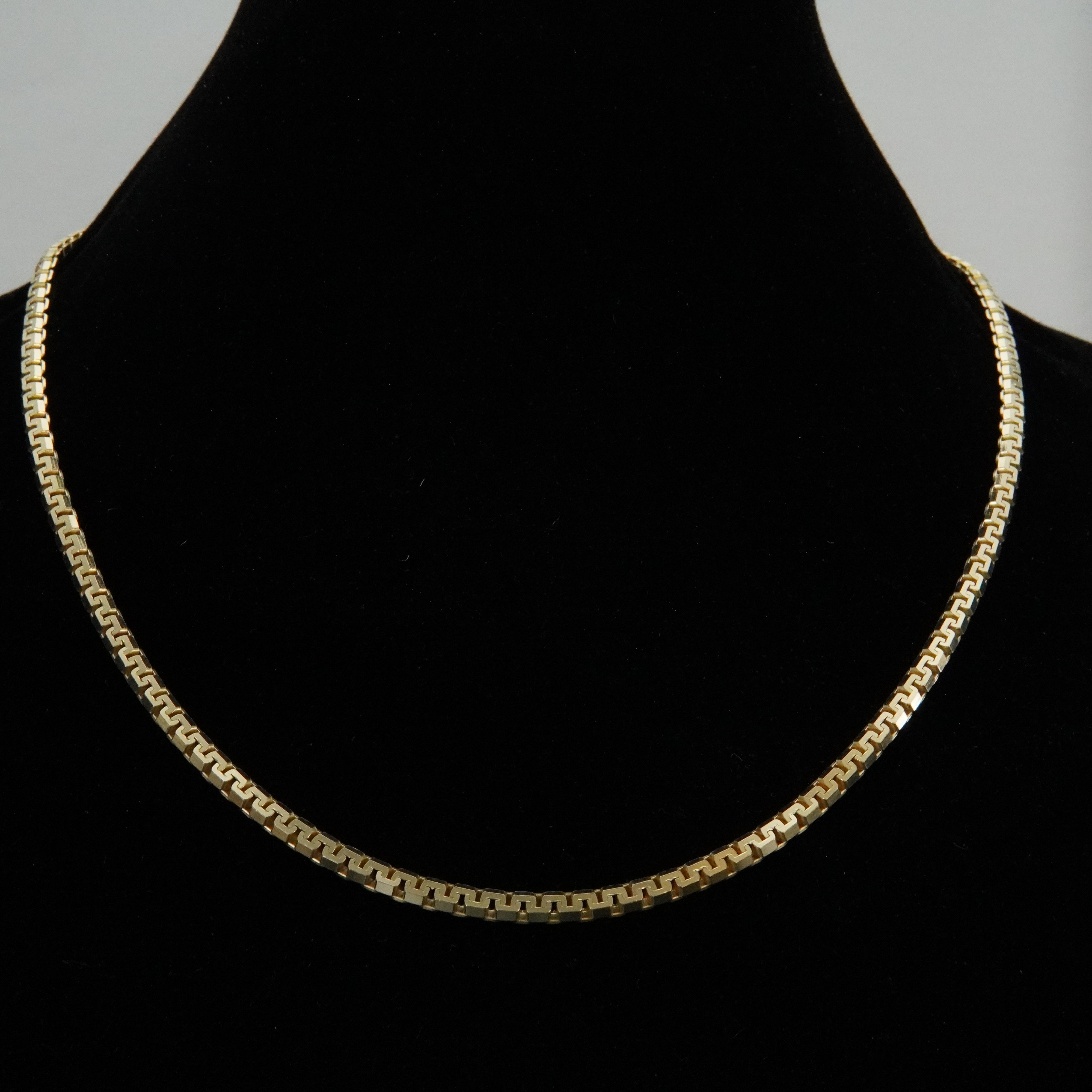 Box Chain 60cm / 4mm 925 Silber - vergoldet