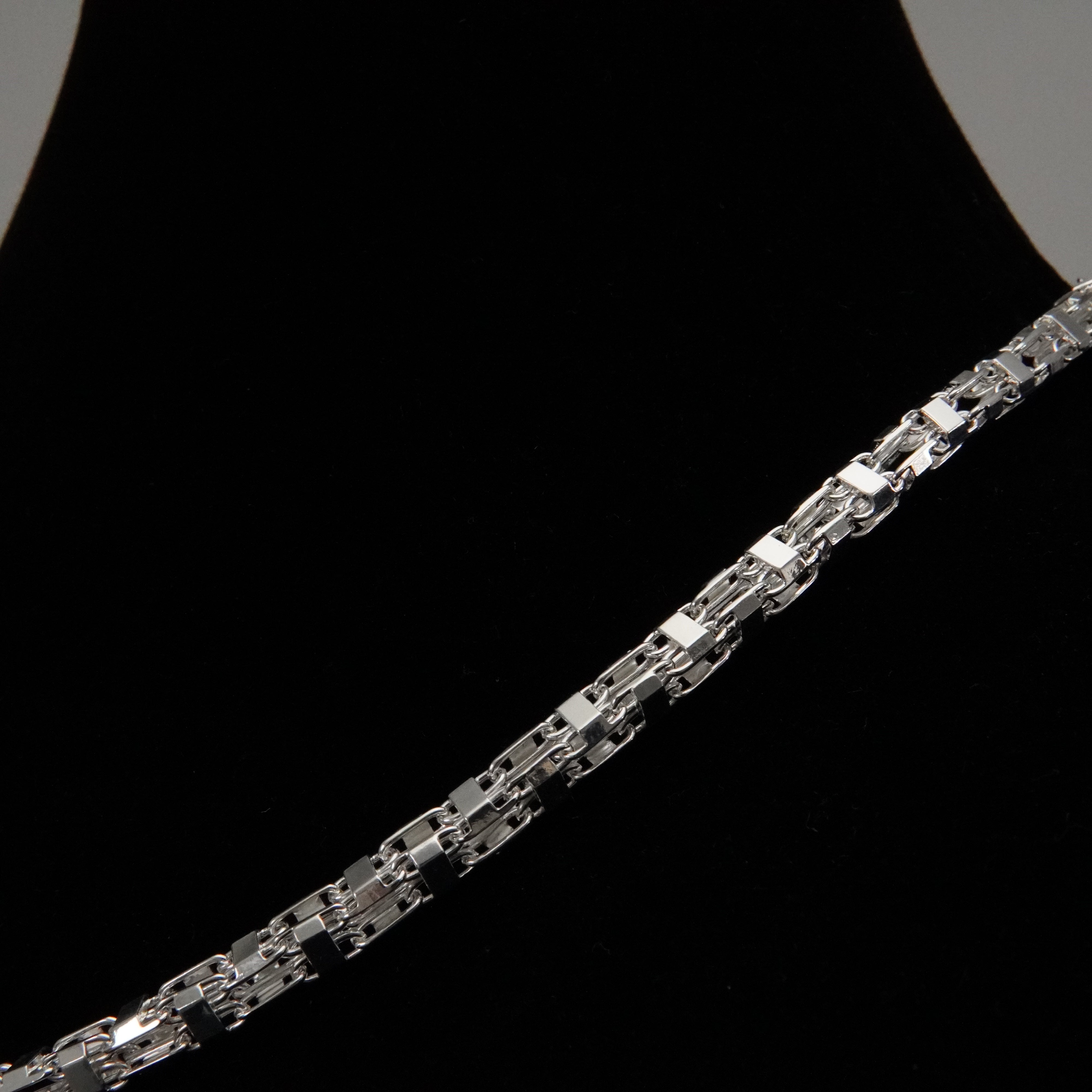 Käfigkette 60cm / 6mm Einzelstück 925 Silber