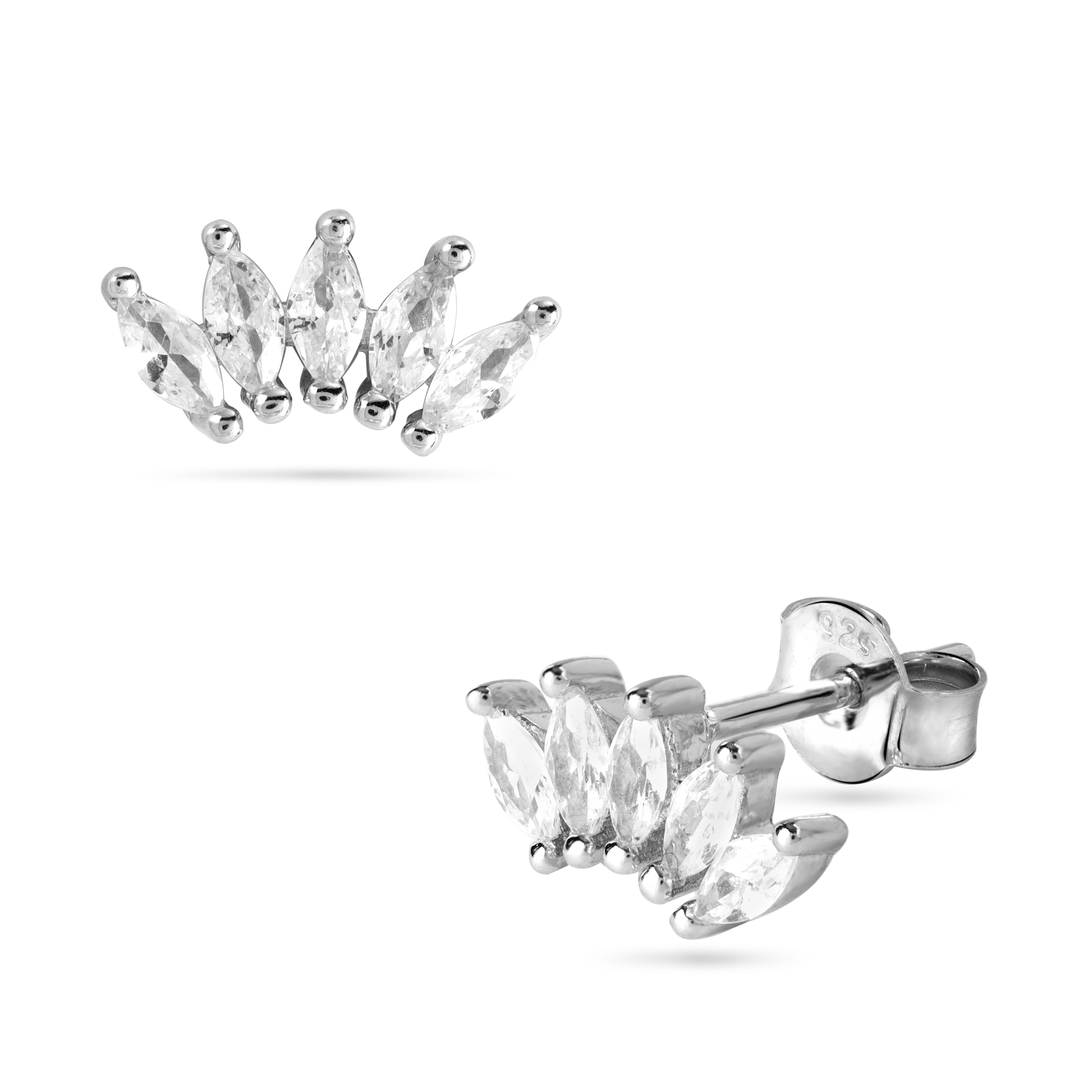 Damen Ohrstecker Zirkonia Ohrringe Tropfenform aus 925 Sterlingsilber - Taipan Schmuck