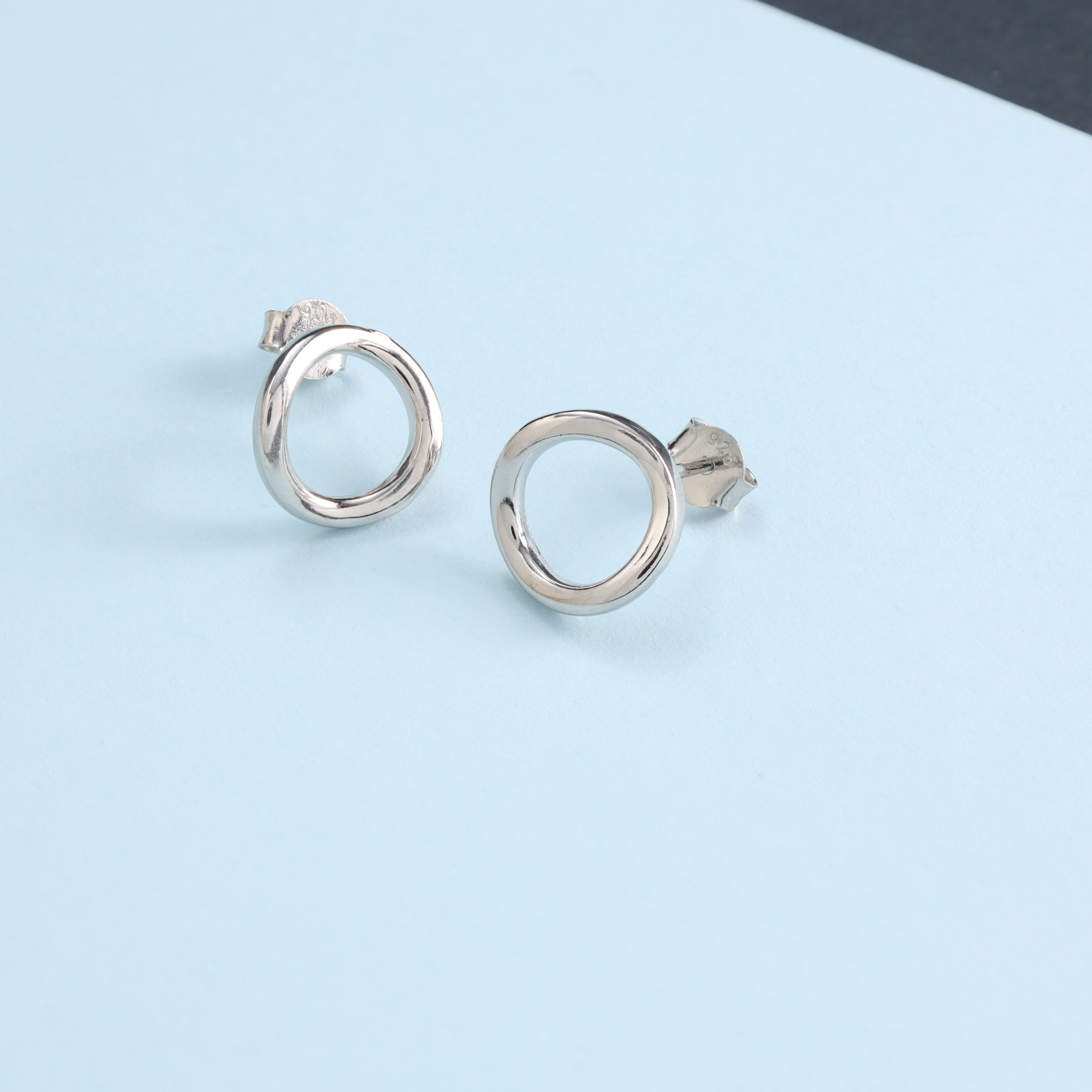 Damen Ohrringe Rund aus 925 Sterlingsilber - Taipan Schmuck