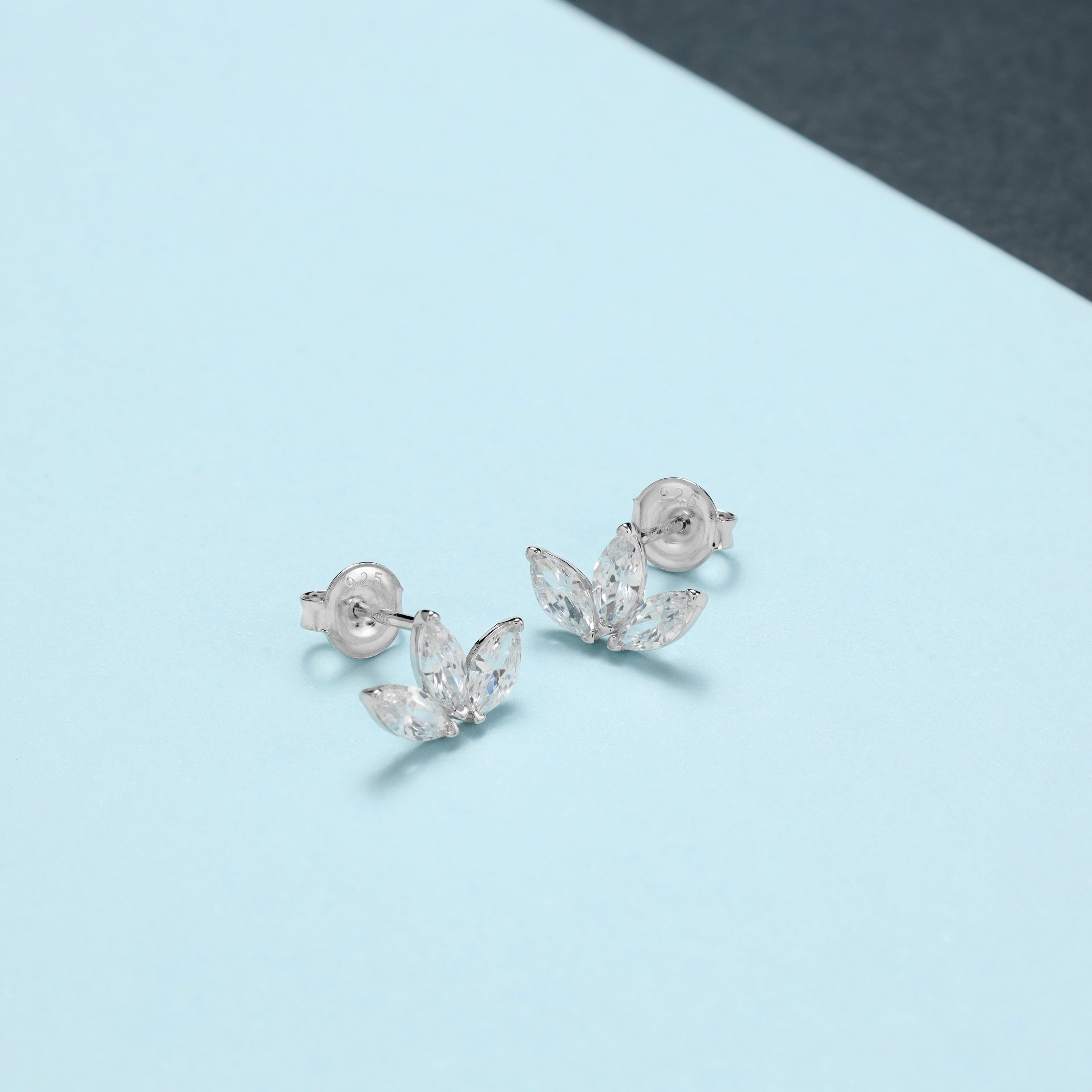 Glitzerne Damen Zirkonia Ohrstecker Ohrringe aus 925 Sterlingsilber - Taipan Schmuck