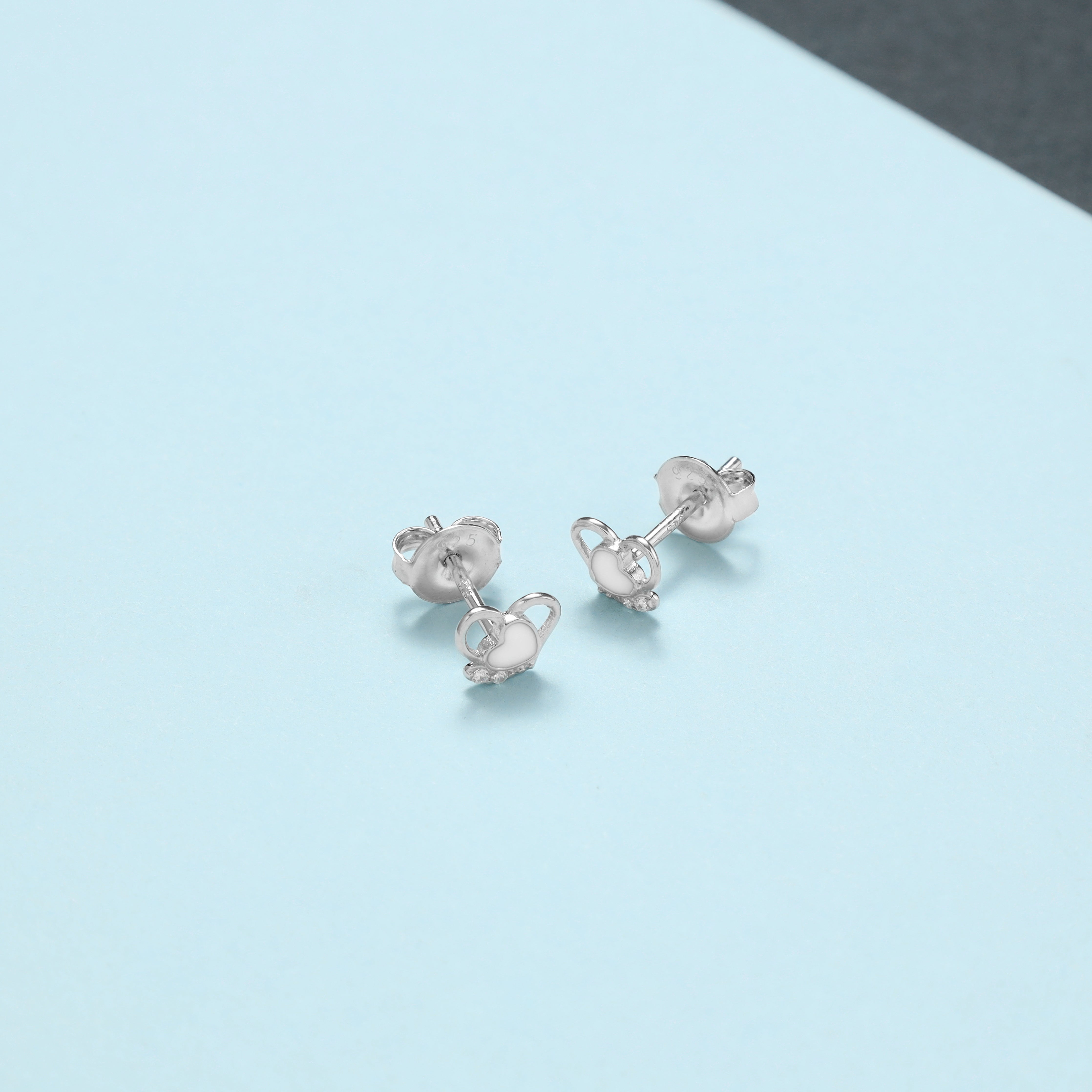 Damen Ohrringe White Hertz aus 925 Sterlingsilber - Taipan Schmuck